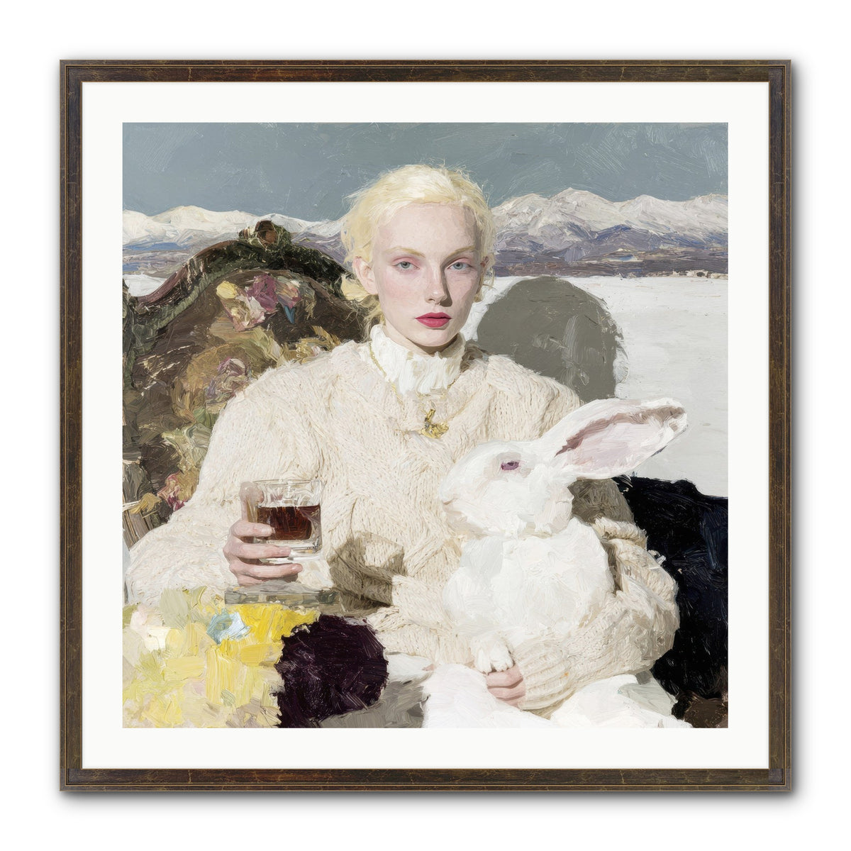 Among the Pearl Dispatches Framed Print - Slimwoods Black/Gold 30x30