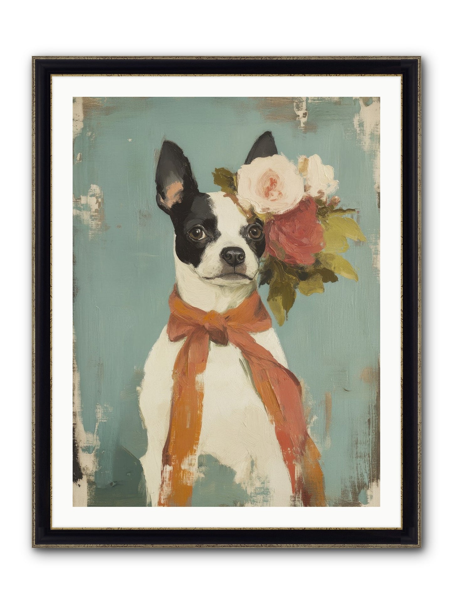 Among The Roses Framed Print - Black & Gold 30x40