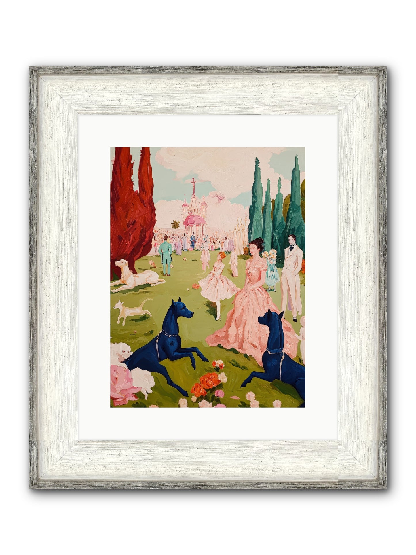 Among Well-Dressed Flowers Framed Print - Driftwood White 12x16