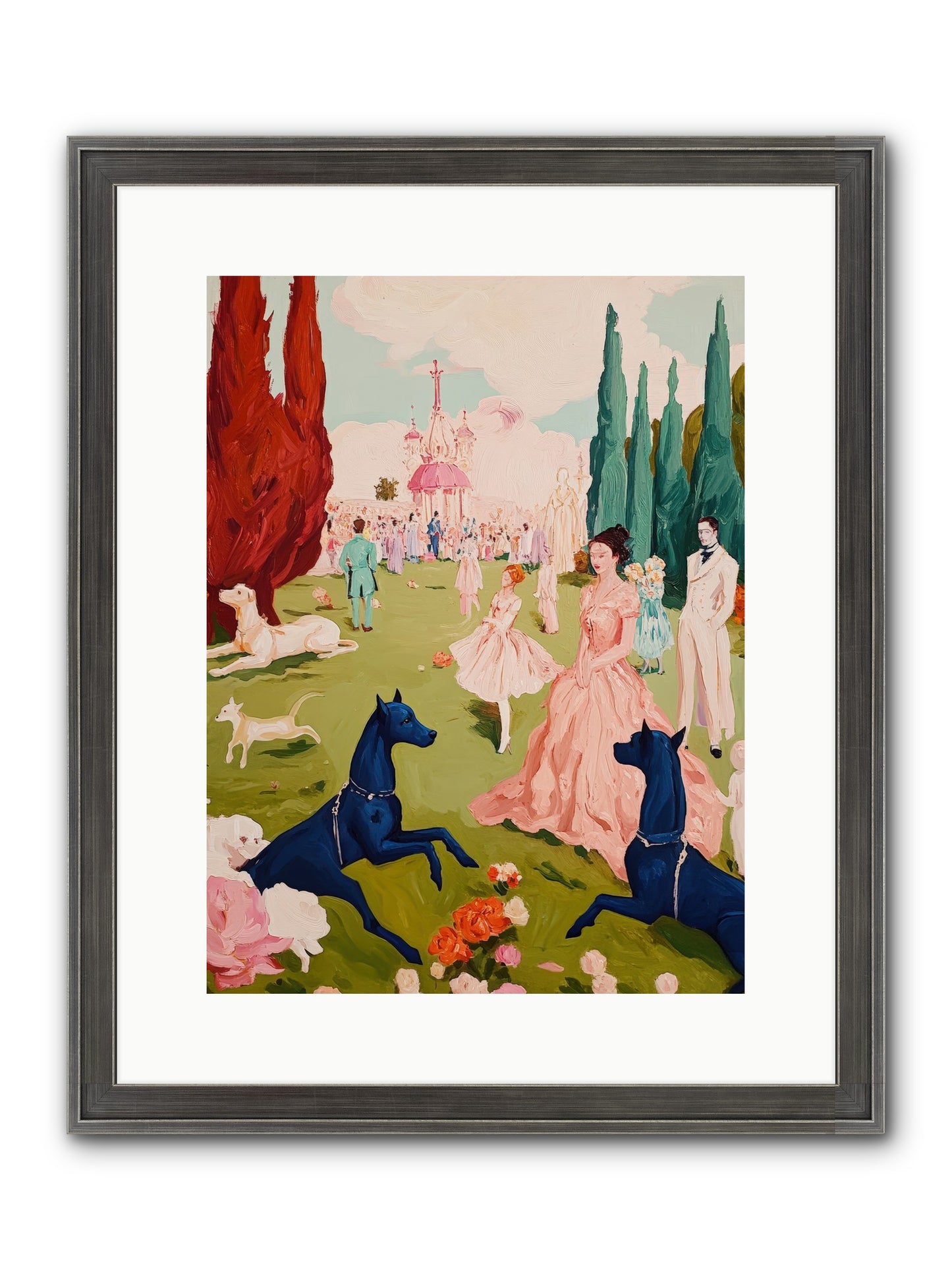 Among Well-Dressed Flowers Framed Print - Slimwoods Black/Silver 12x16