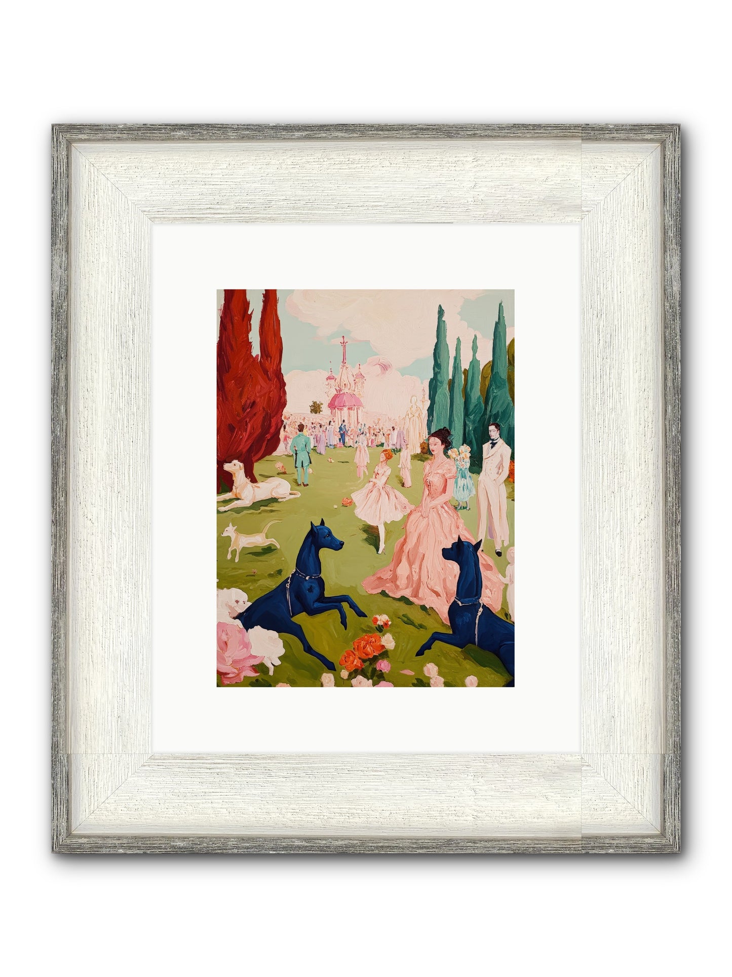 Among Well-Dressed Flowers Framed Print - Driftwood White 9x12
