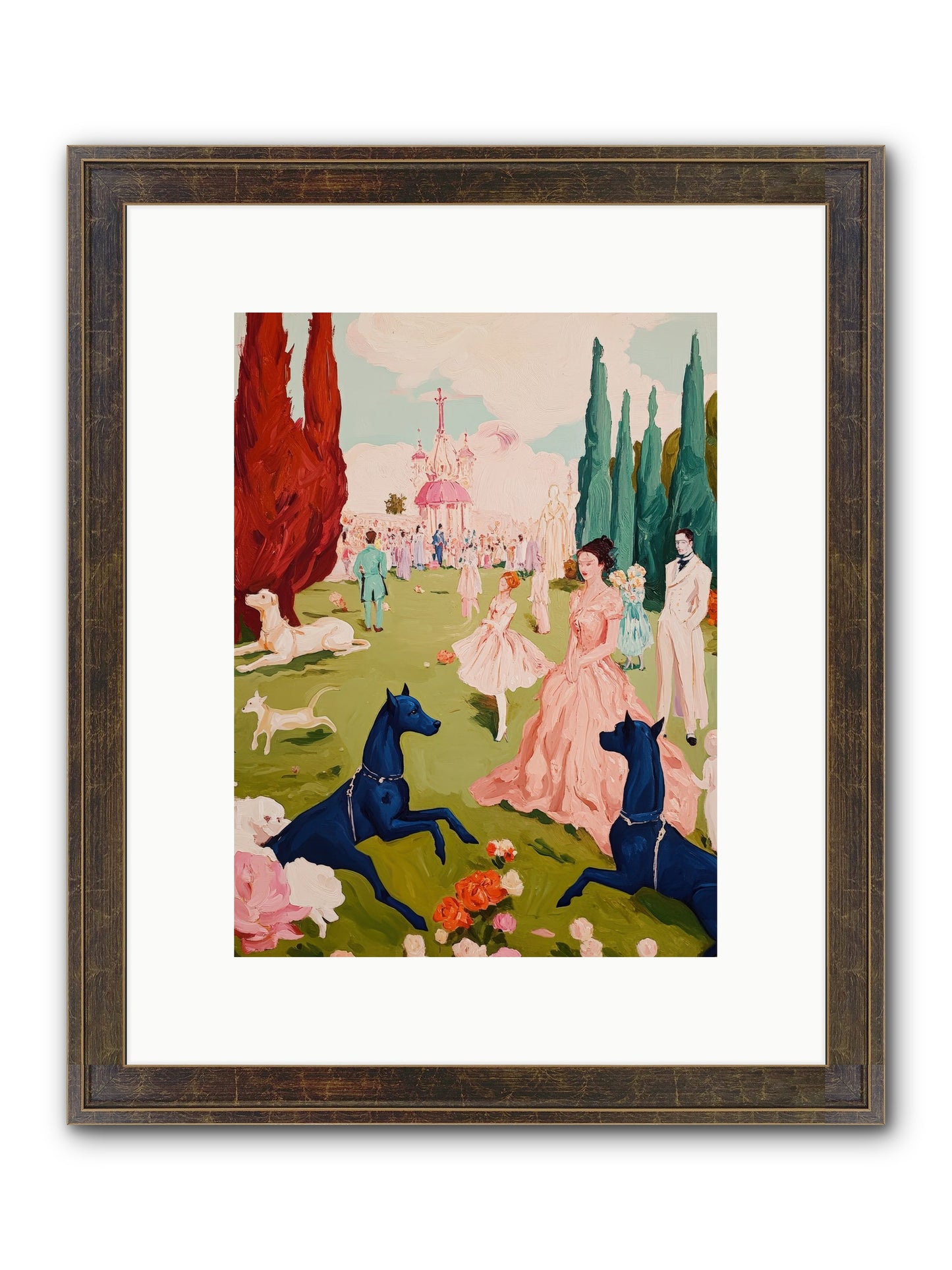 Among Well-Dressed Flowers Framed Print - Slimwoods Black/Gold 9x12