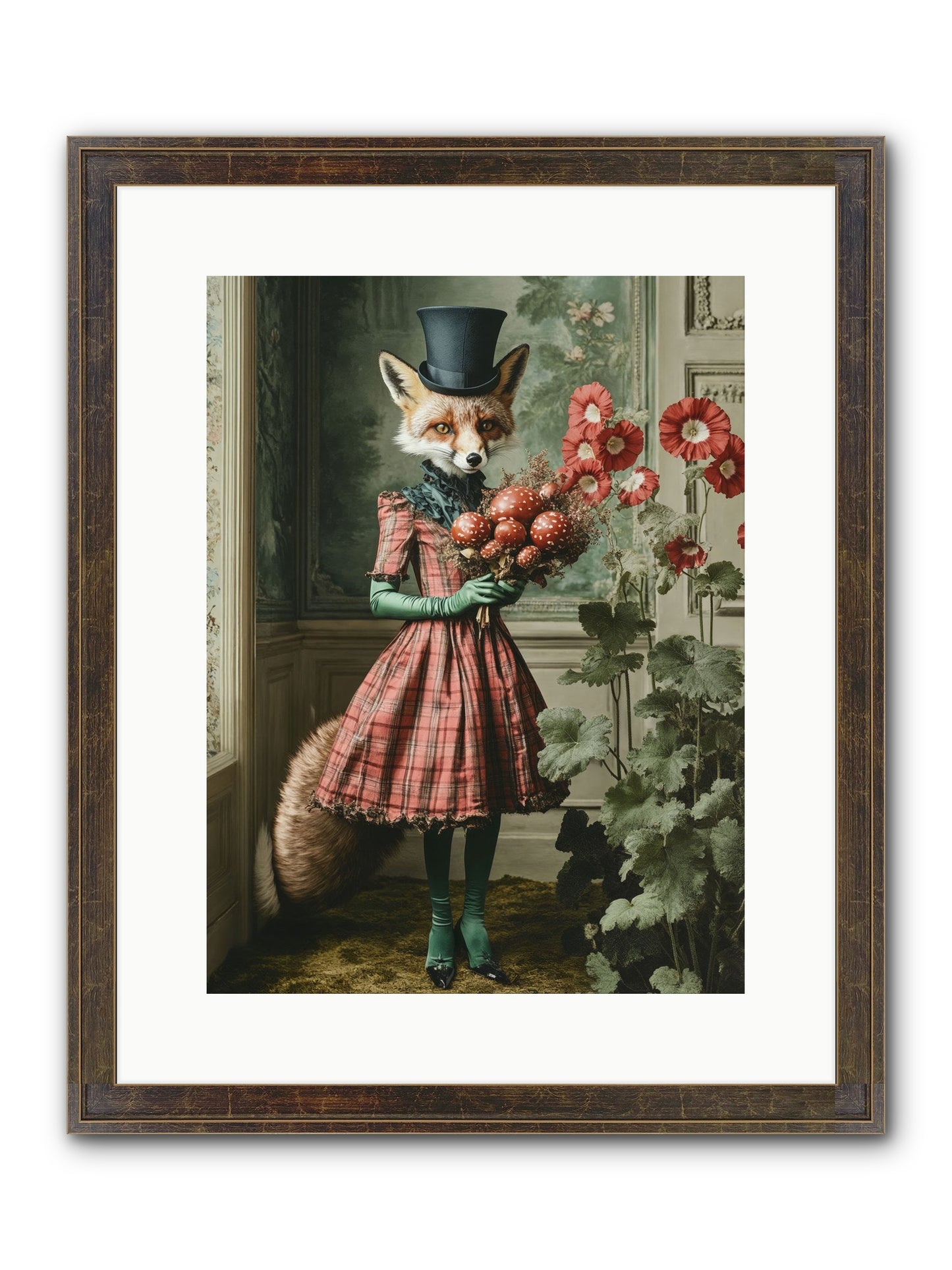 Among Wild Blooms Framed Print - Slimwoods Black/Gold 12x16