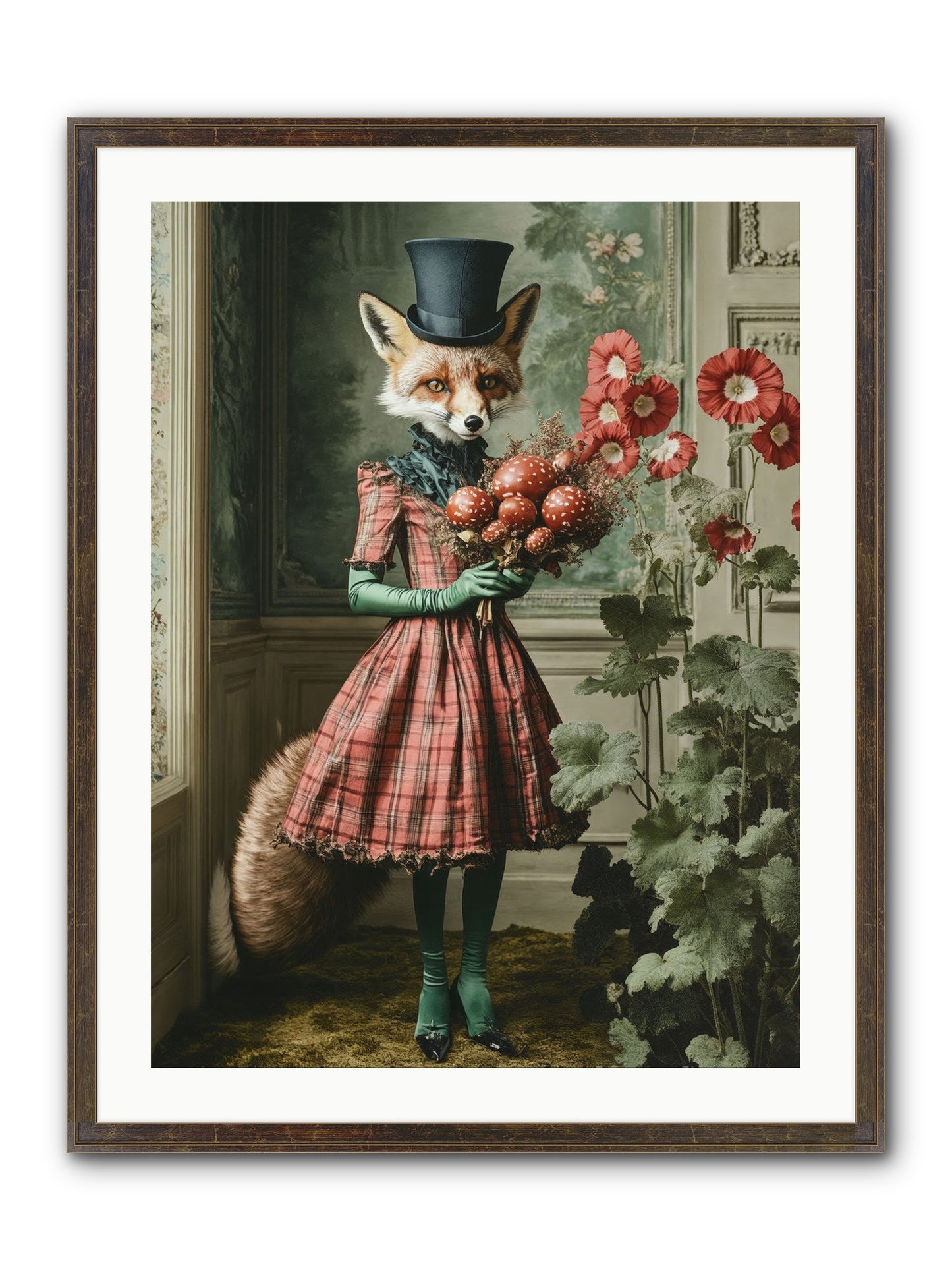 Among Wild Blooms Framed Print - Slimwoods Black/Gold 24x32