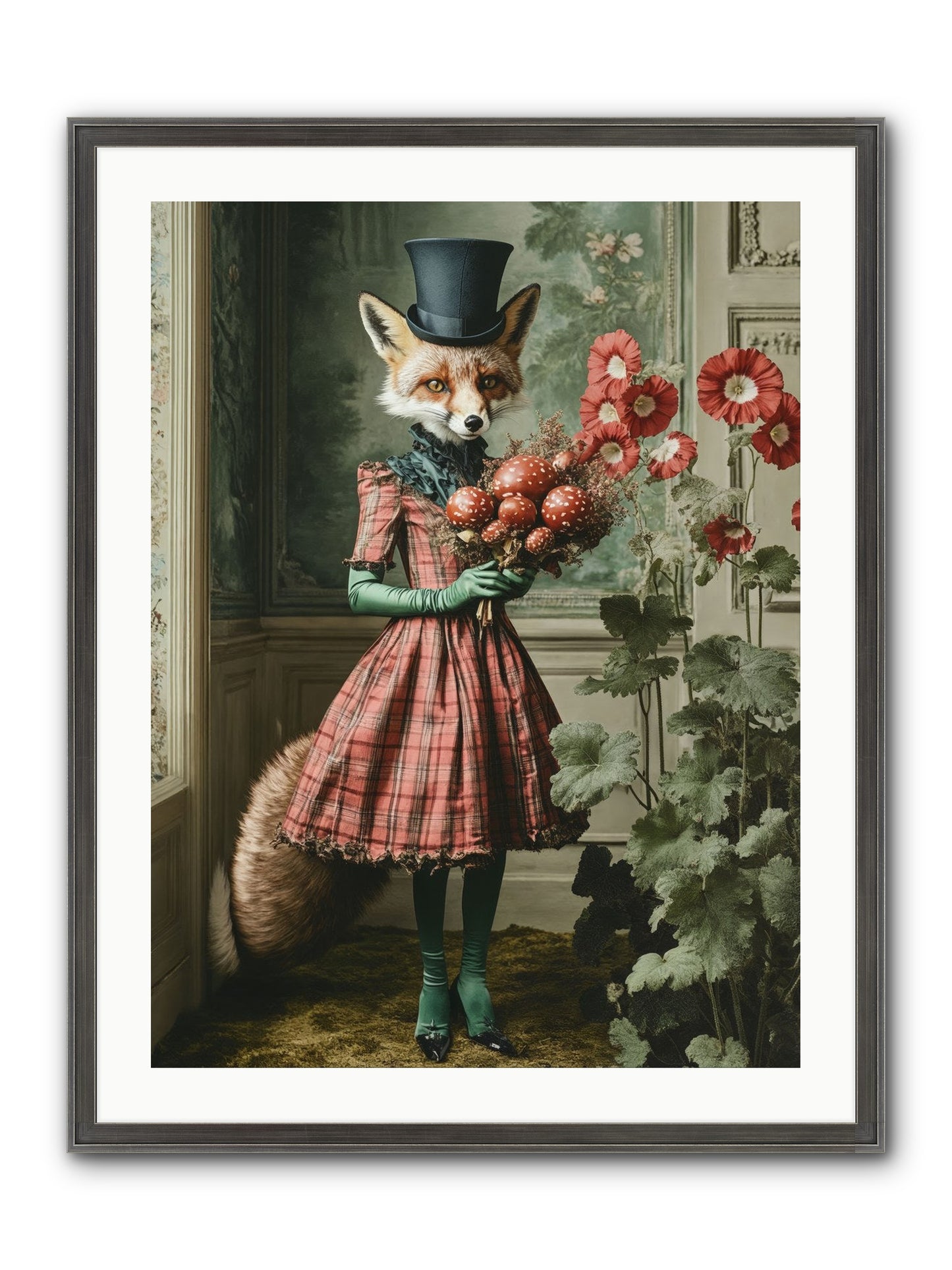 Among Wild Blooms Framed Print - Slimwoods Black/Silver 24x32