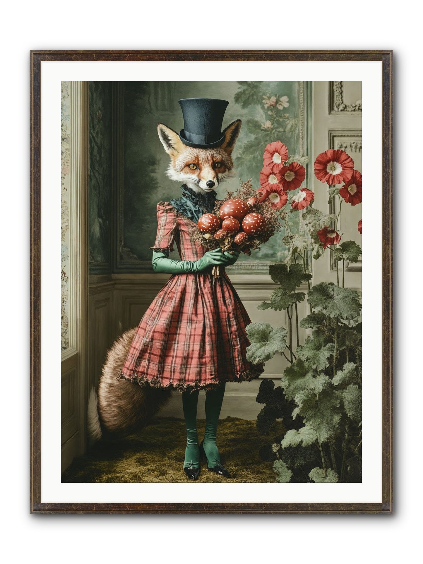 Among Wild Blooms Framed Print - Slimwoods Black/Gold 30x40