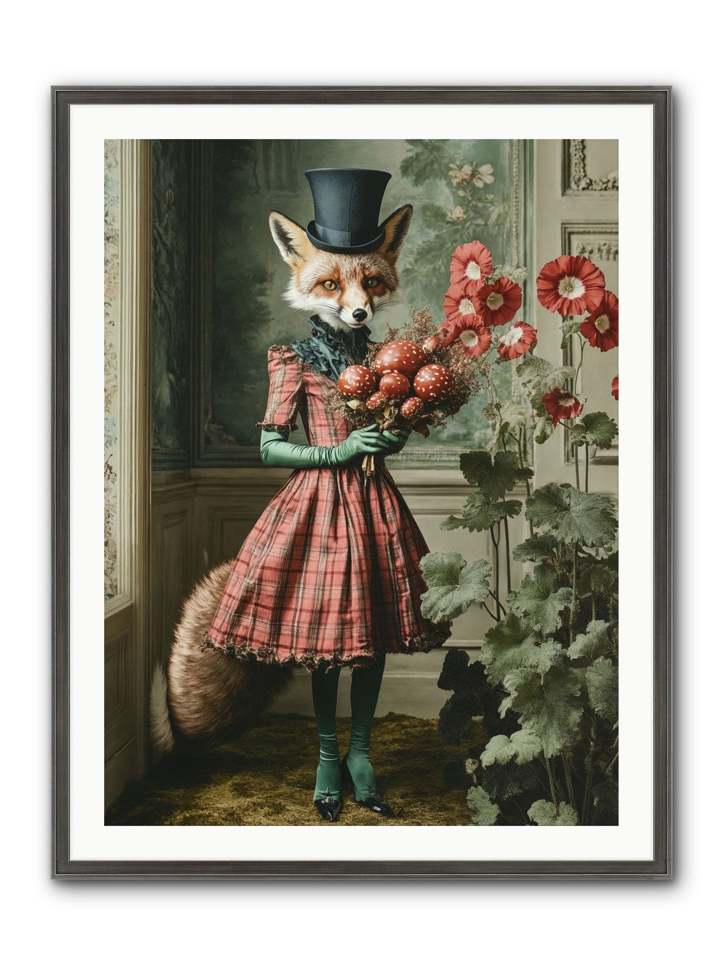 Among Wild Blooms Framed Print - Slimwoods Black/Silver 30x40
