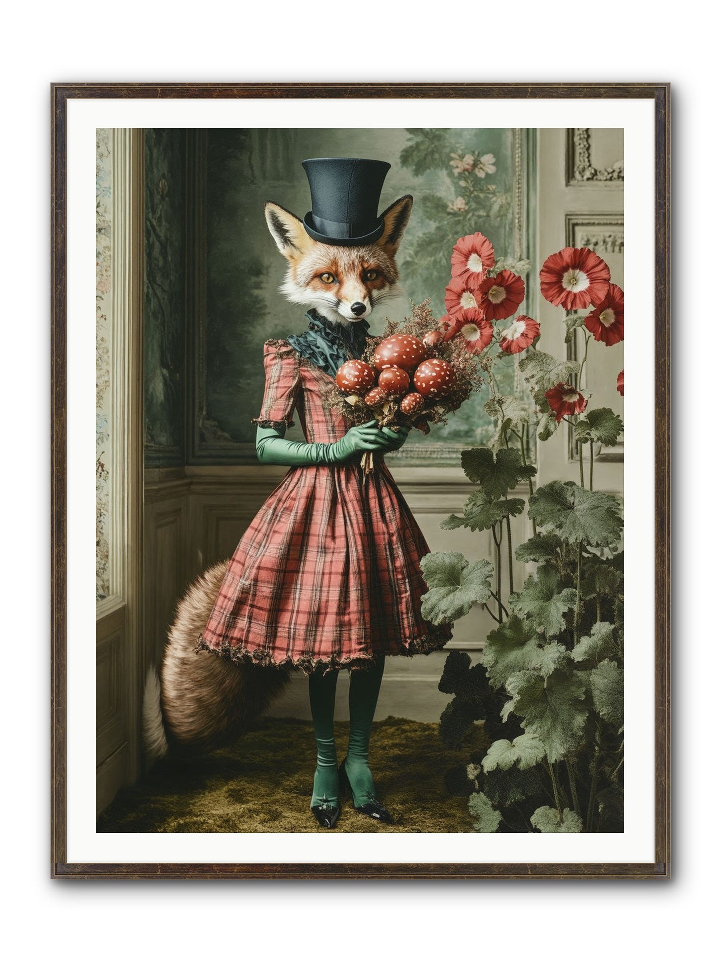 Among Wild Blooms Framed Print - Slimwoods Black/Gold 36x48