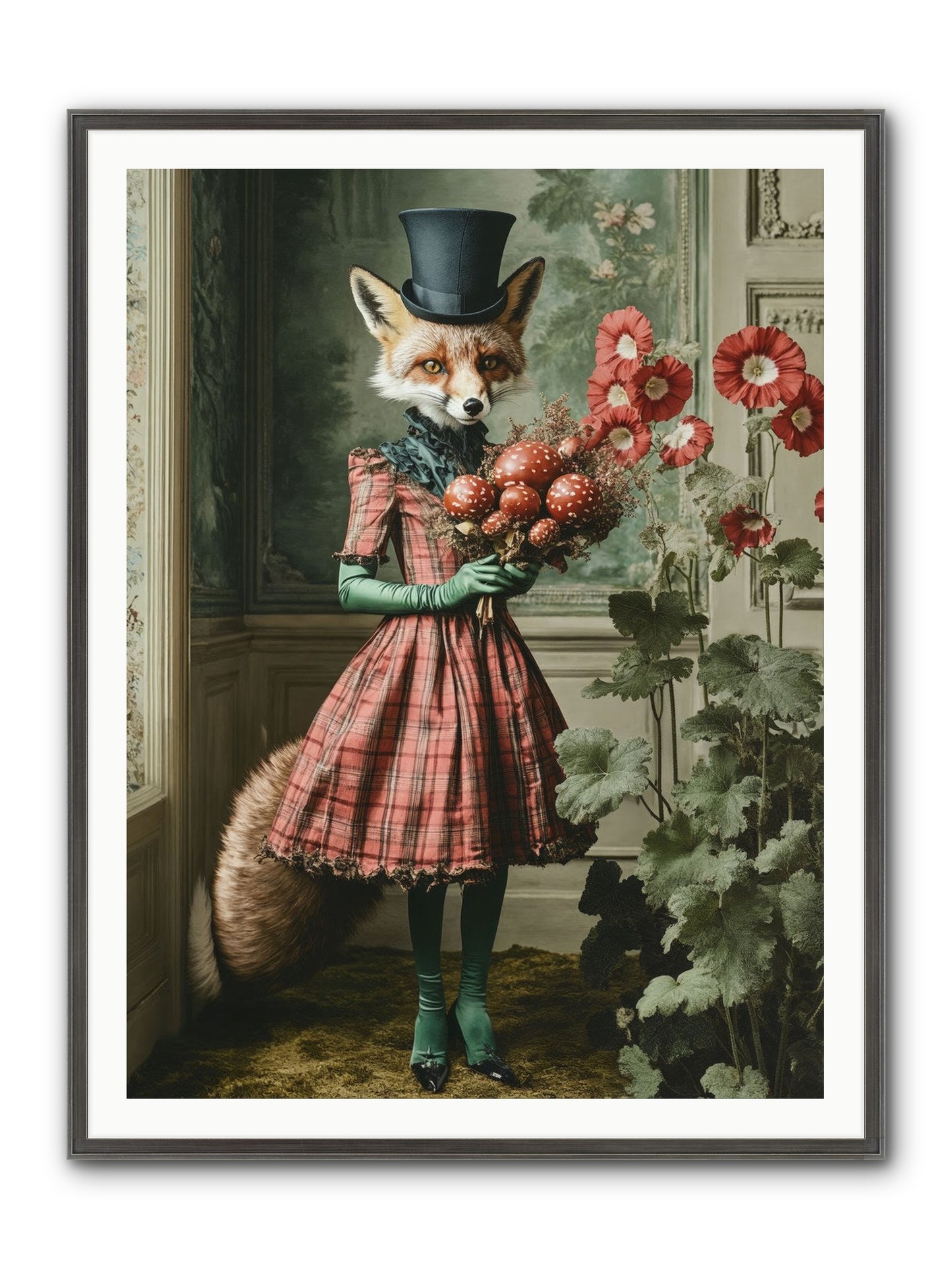 Among Wild Blooms Framed Print - Slimwoods Black/Silver 36x48