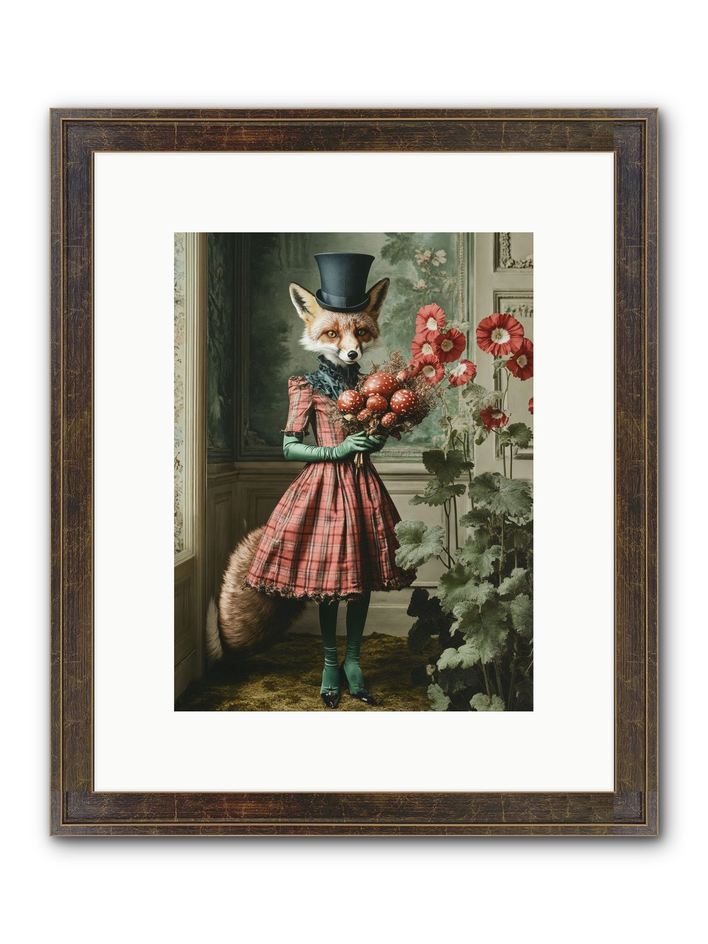 Among Wild Blooms Framed Print - Slimwoods Black/Gold 9x12