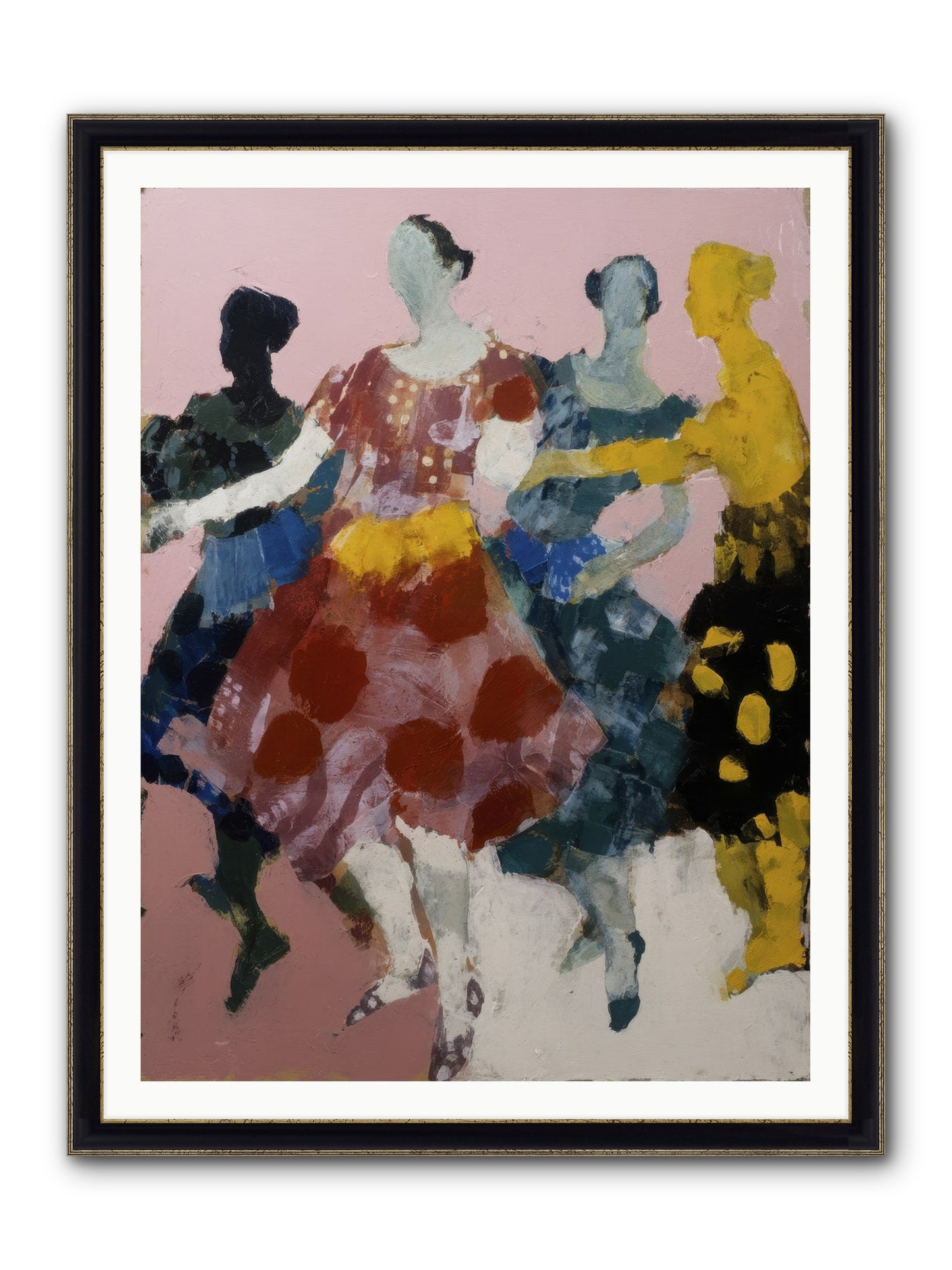 Amplified Framed Print - Black & Gold 36x48