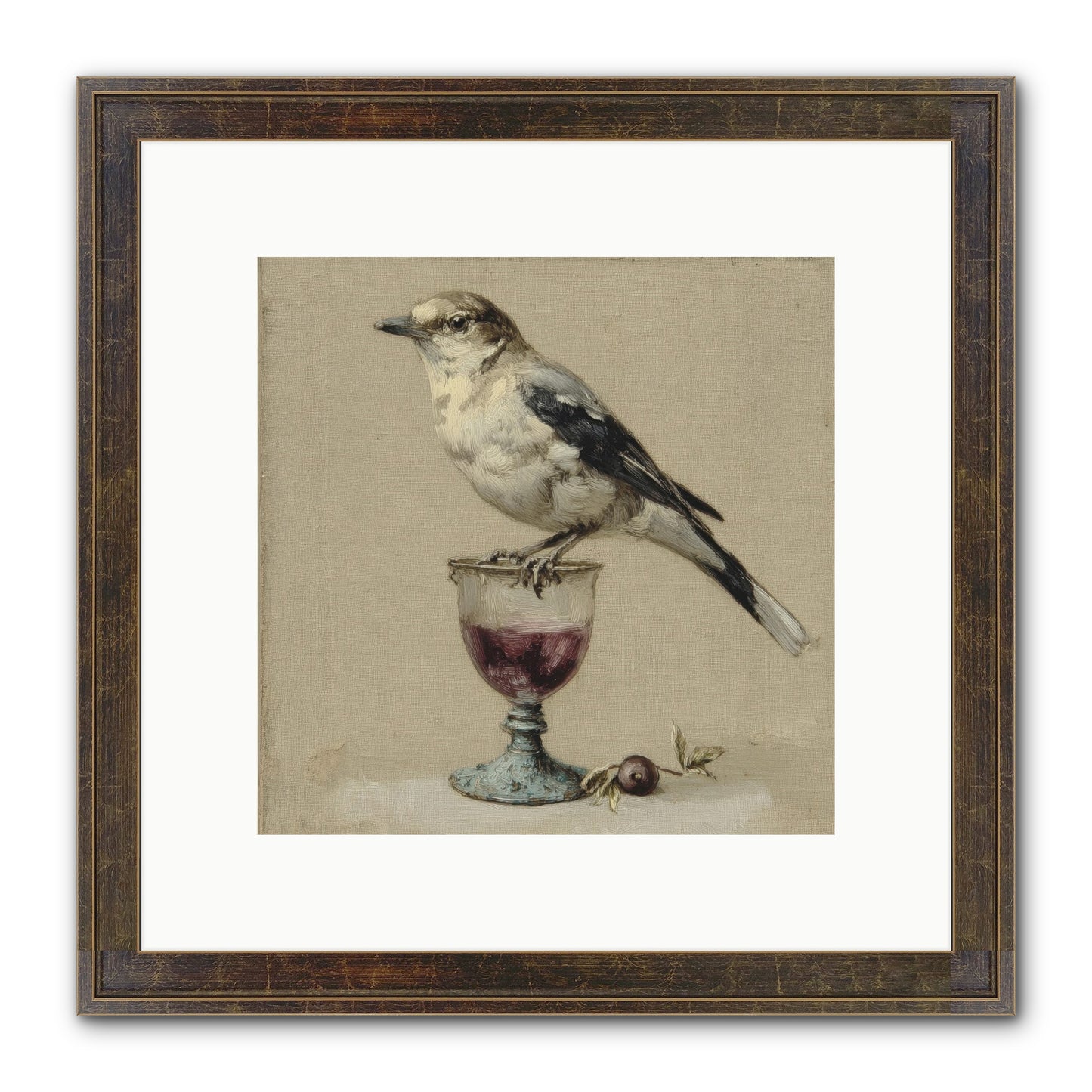 An Affair In Periwinkle Ink Framed Print - Slimwoods Black/Gold 10x10