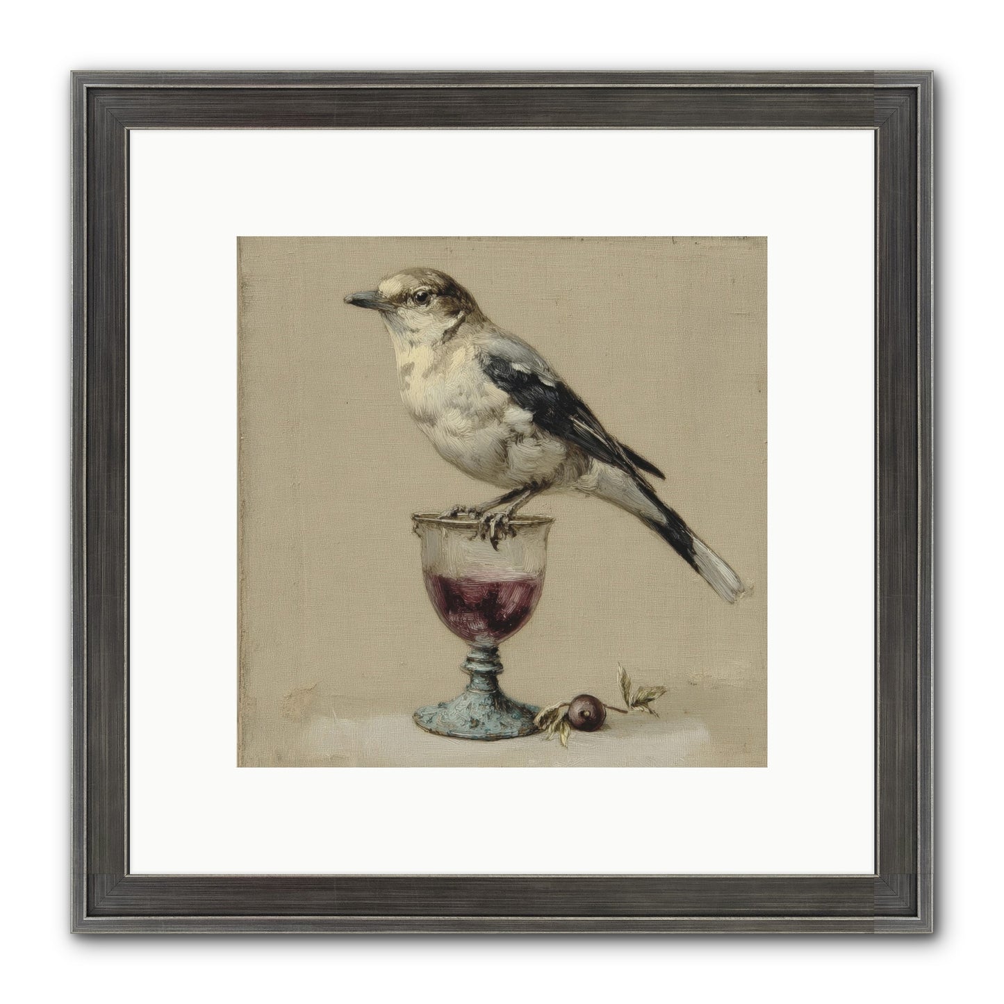 An Affair In Periwinkle Ink Framed Print - Slimwoods Black/Silver 10x10