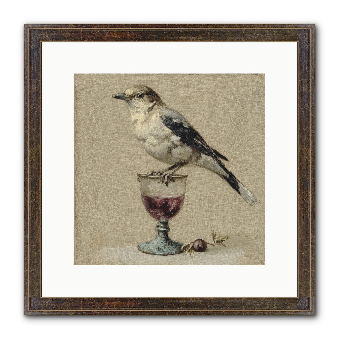 An Affair In Periwinkle Ink Framed Print - Slimwoods Black/Gold 12x12