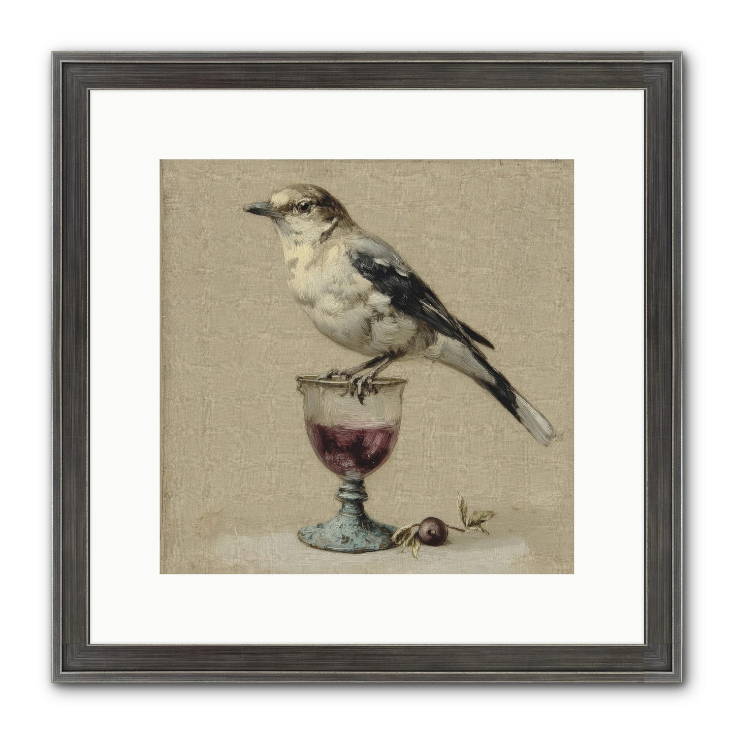 An Affair In Periwinkle Ink Framed Print - Slimwoods Black/Silver 12x12