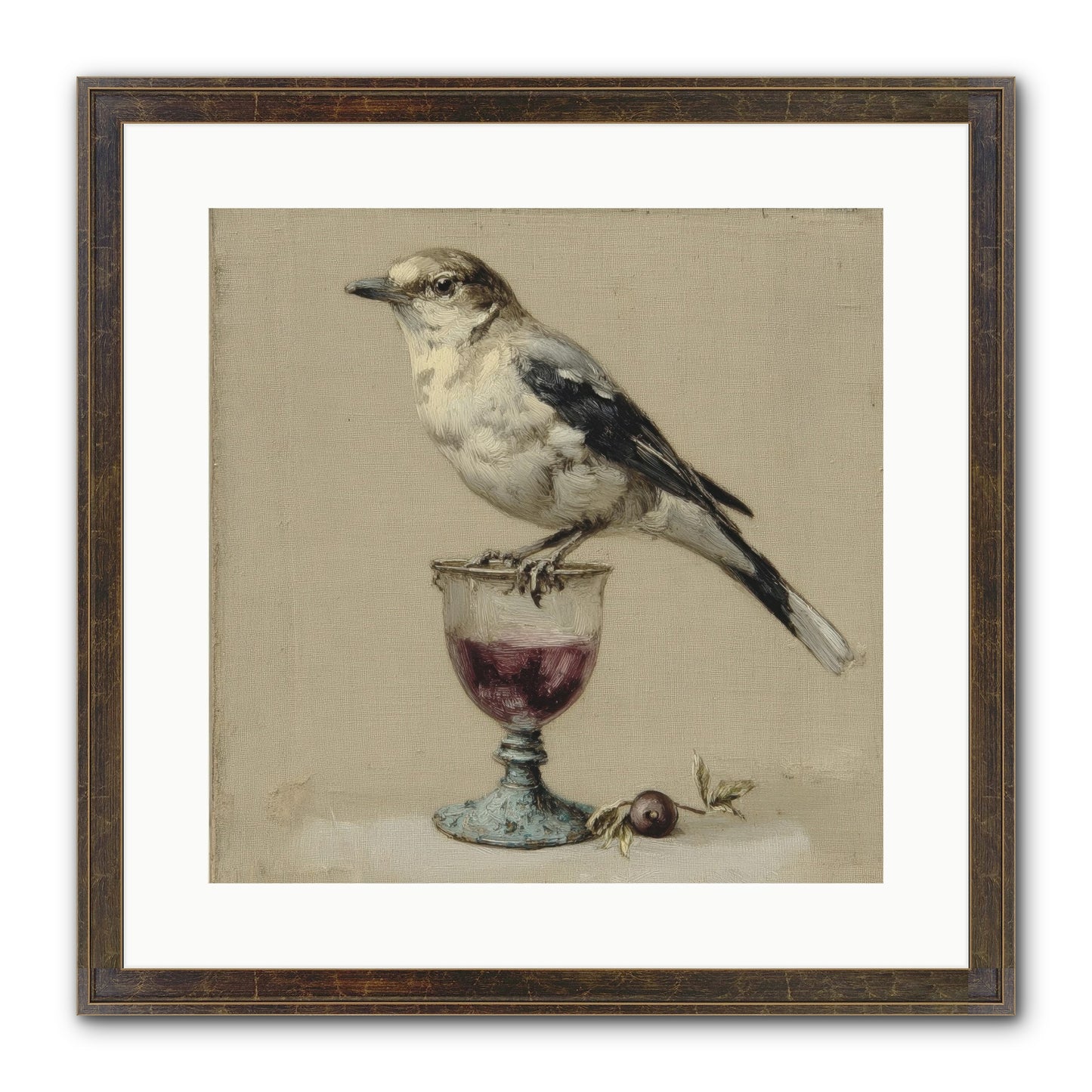 An Affair In Periwinkle Ink Framed Print - Slimwoods Black/Gold 16x16