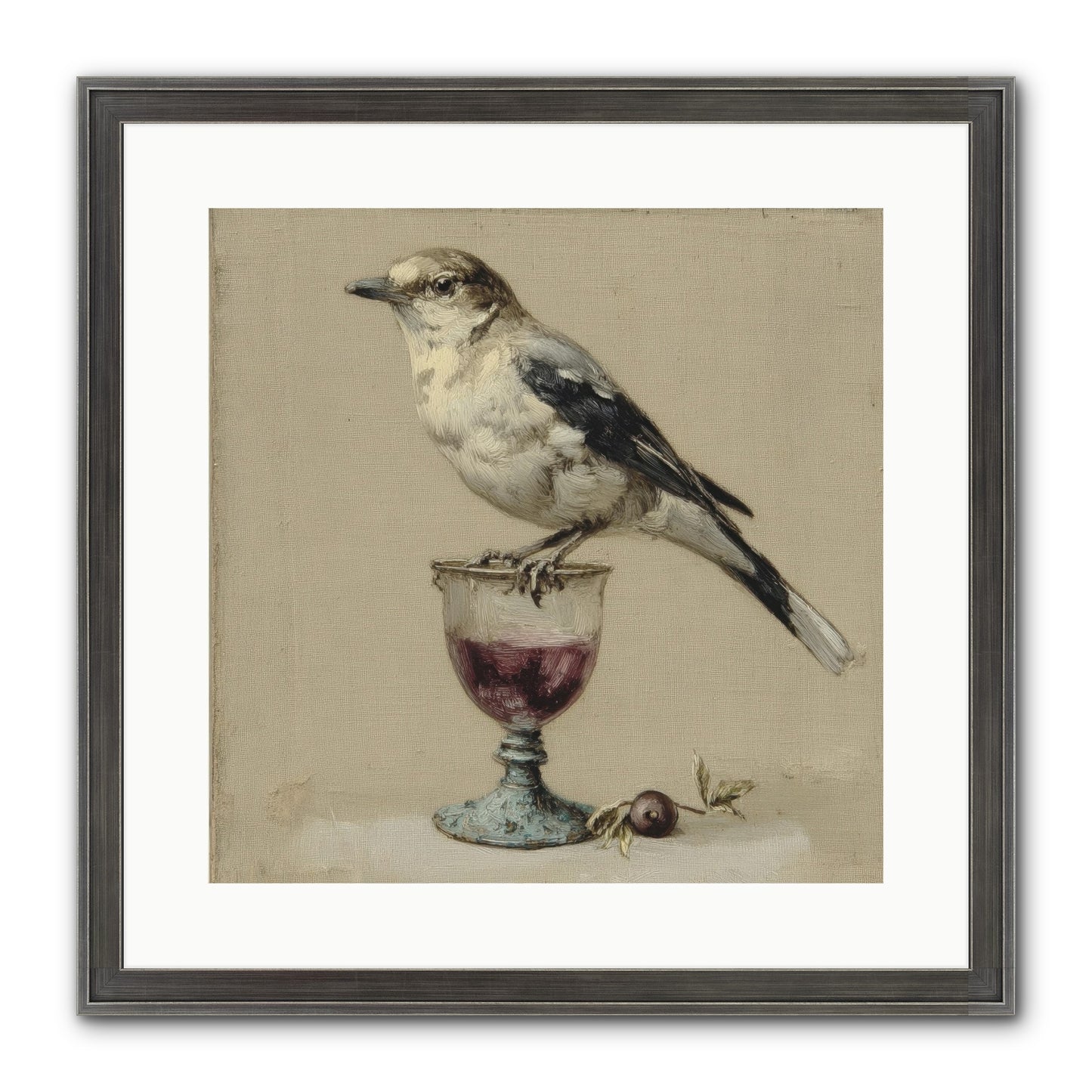An Affair In Periwinkle Ink Framed Print - Slimwoods Black/Silver 16x16