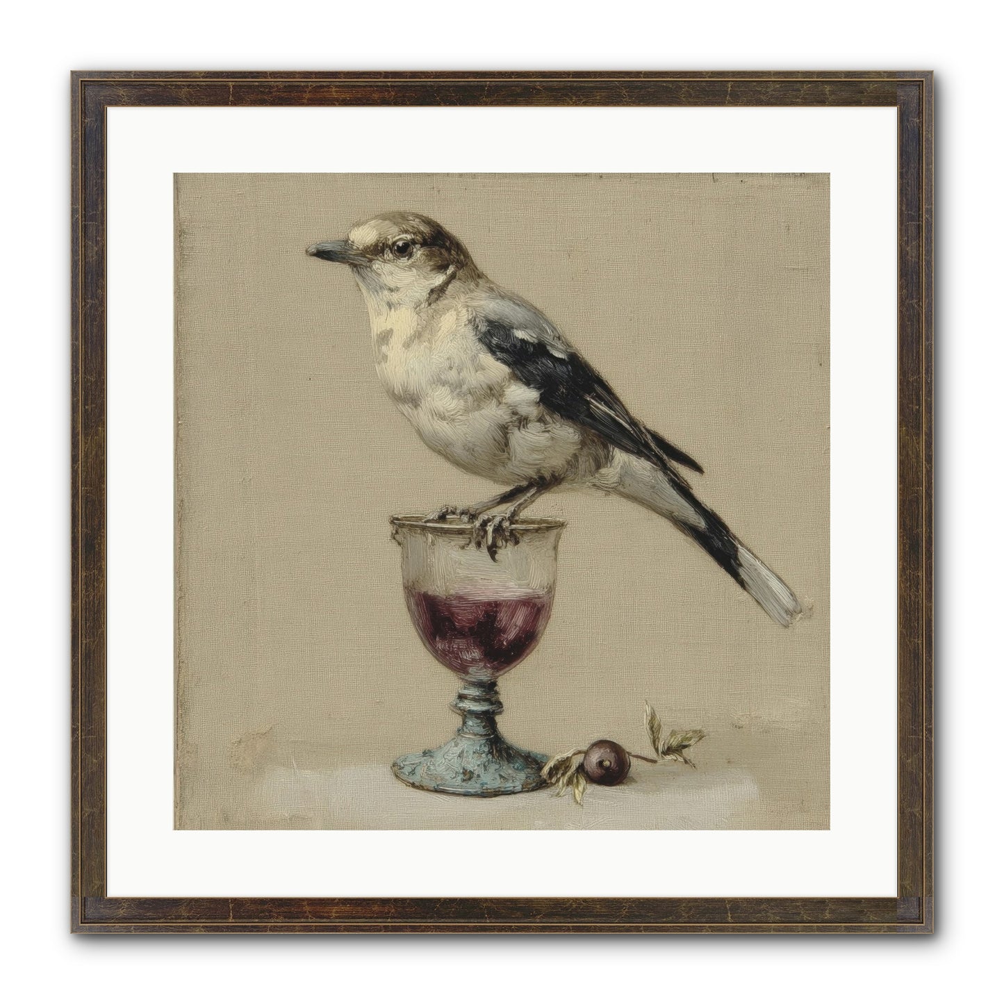 An Affair In Periwinkle Ink Framed Print - Slimwoods Black/Gold 20x20