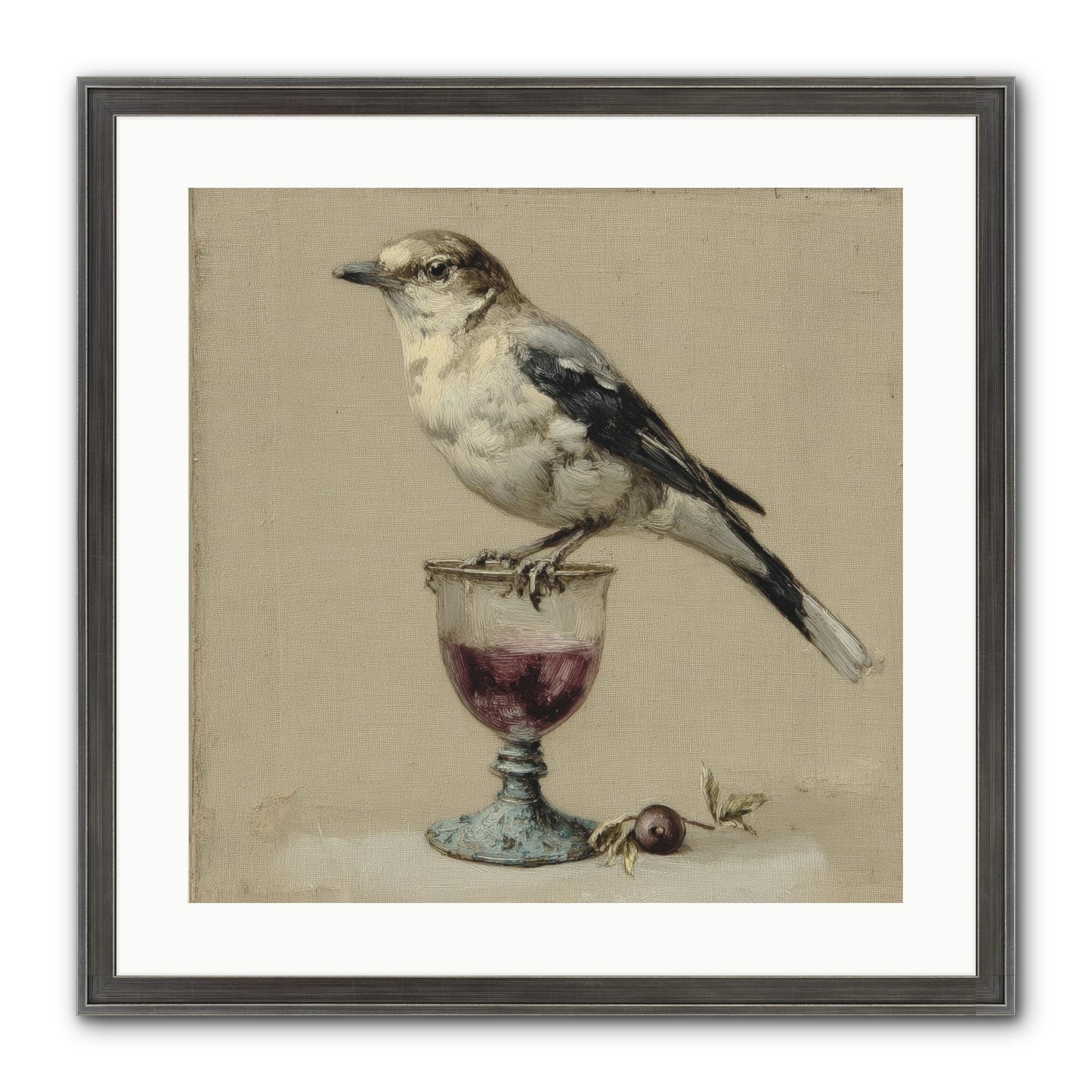 An Affair In Periwinkle Ink Framed Print - Slimwoods Black/Silver 20x20