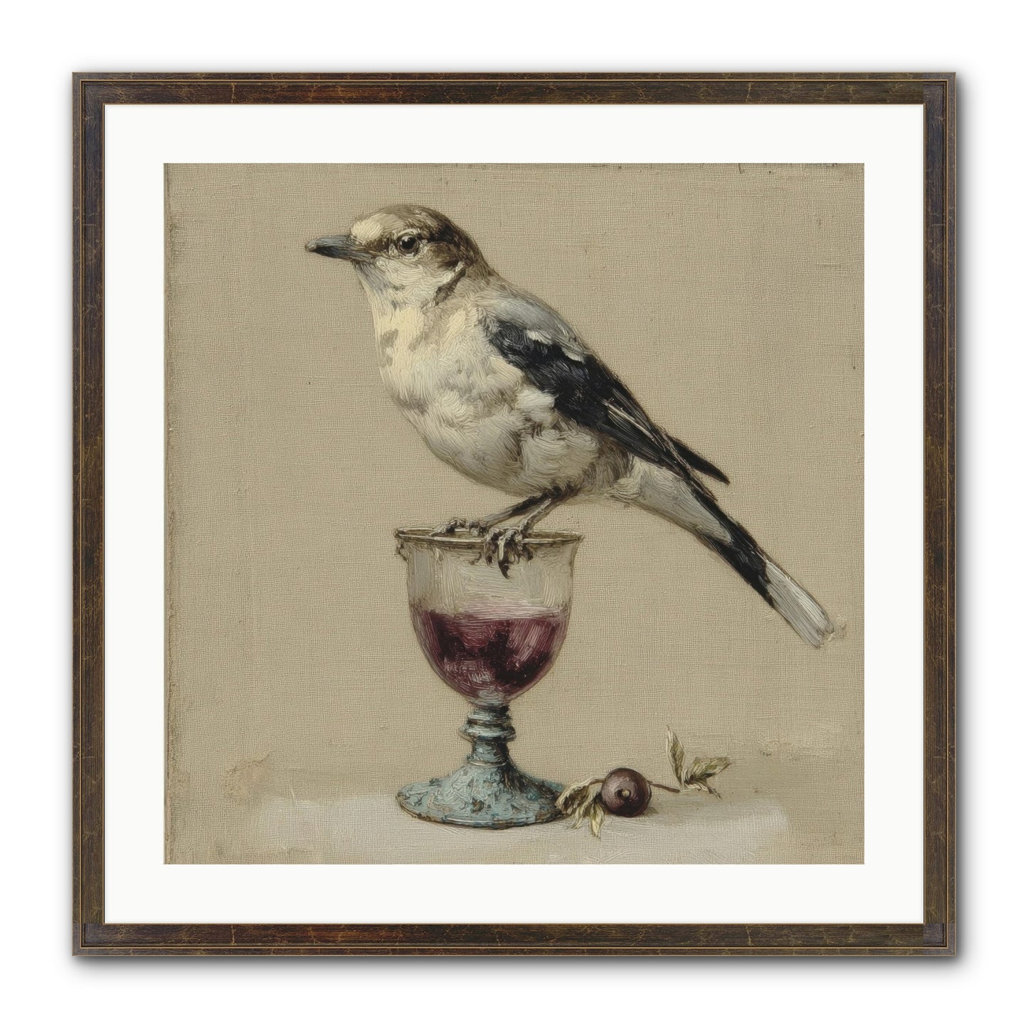An Affair In Periwinkle Ink Framed Print - Slimwoods Black/Gold 24x24