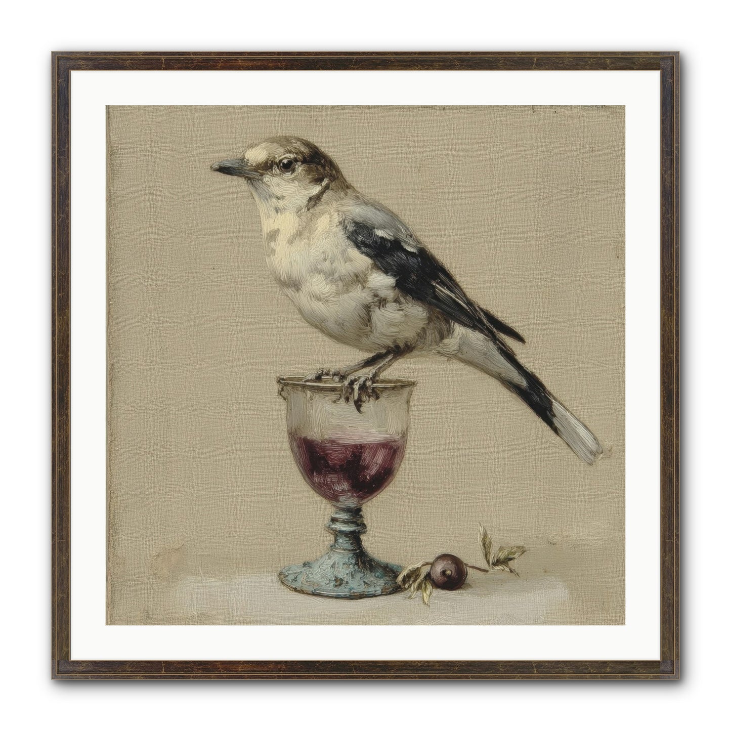 An Affair In Periwinkle Ink Framed Print - Slimwoods Black/Gold 30x30