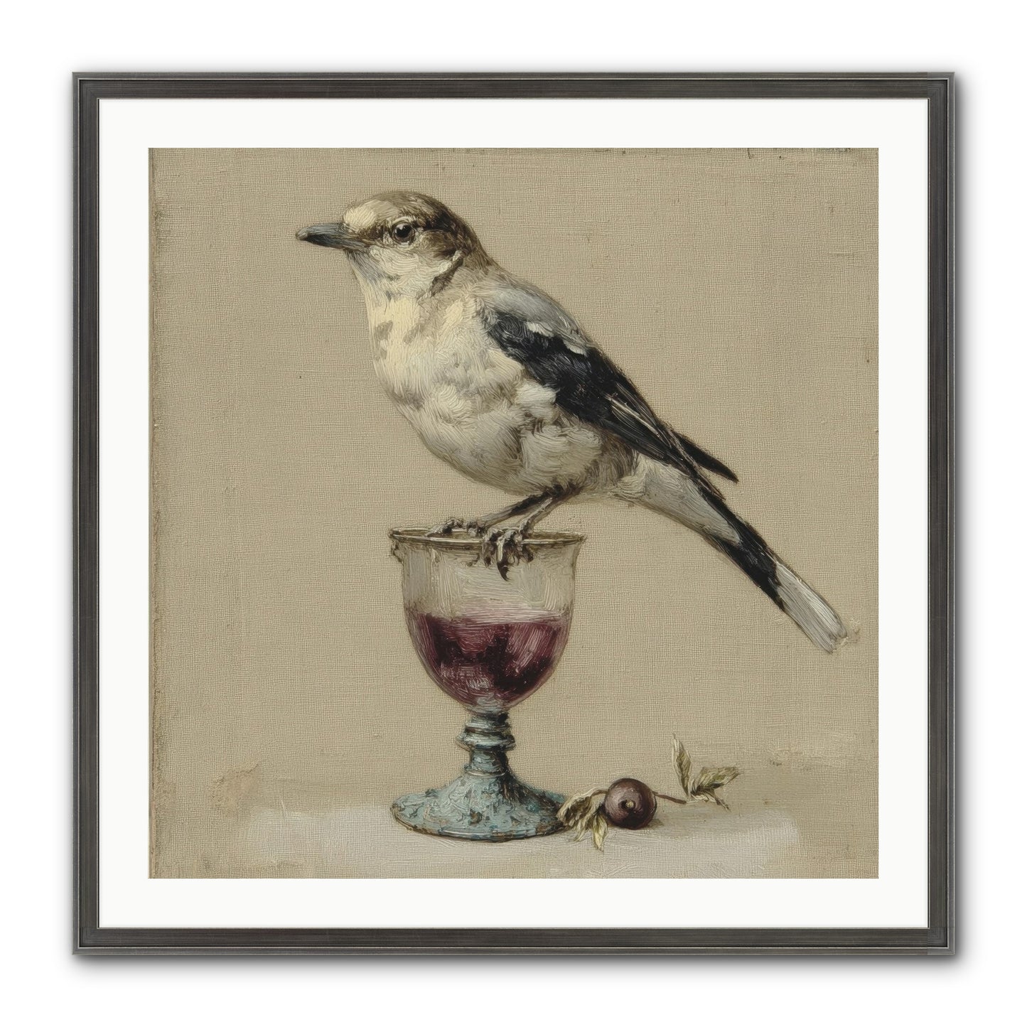 An Affair In Periwinkle Ink Framed Print - Slimwoods Black/Silver 30x30