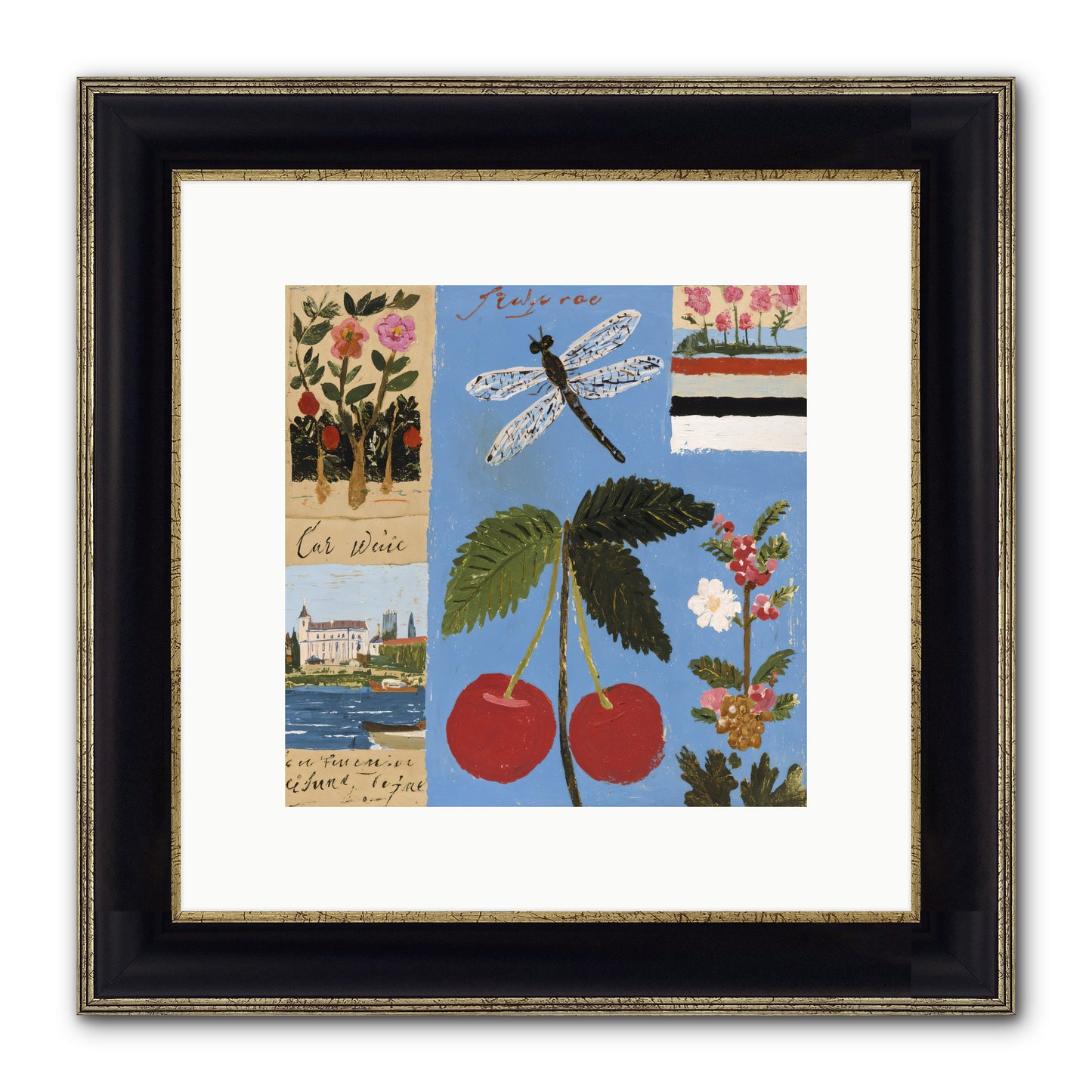 An Avid Seeker Framed Print - Black & Gold 10x10