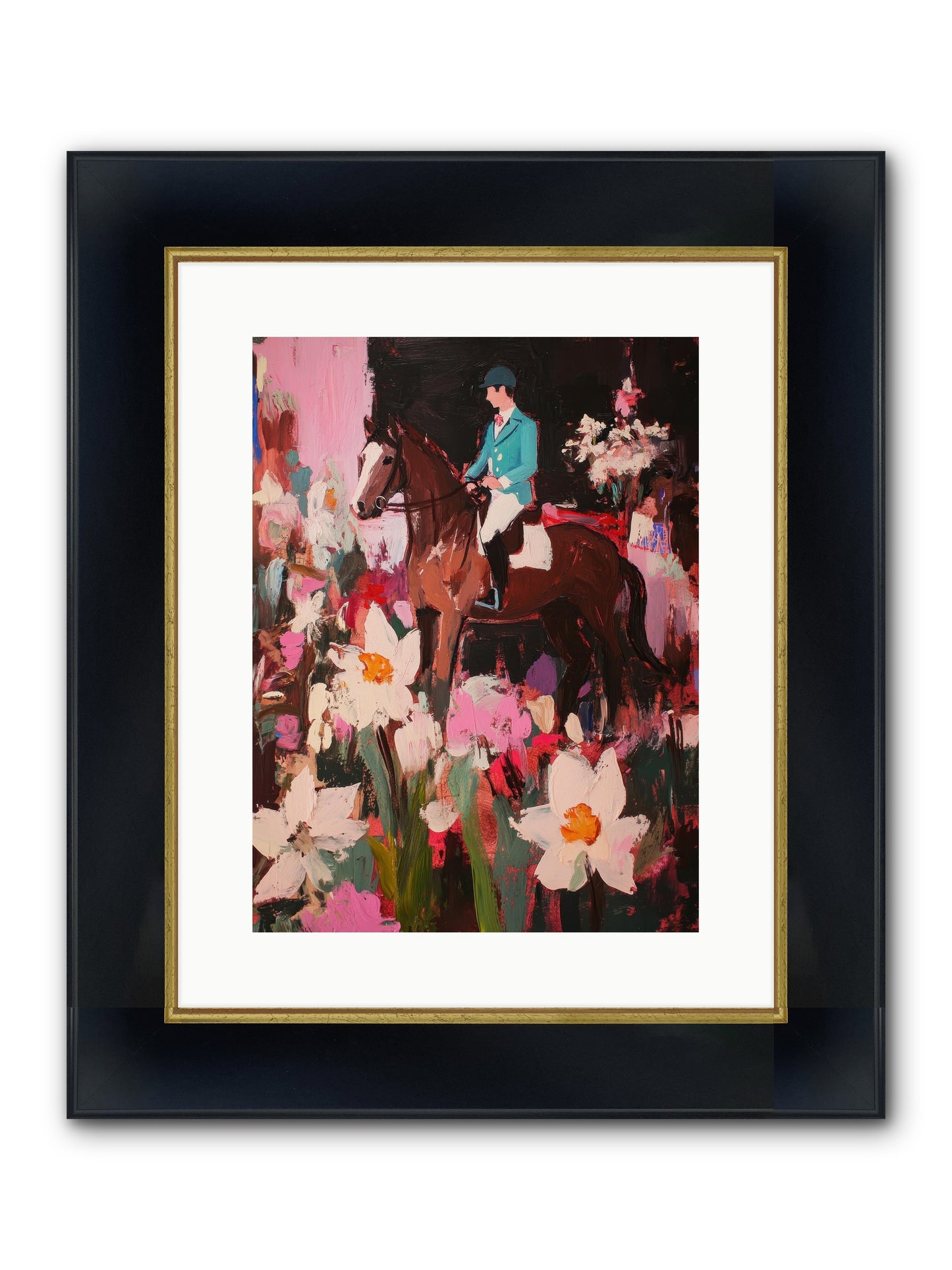 Ancestral Whisper Framed Print - Wide Black w/Gold 12x16
