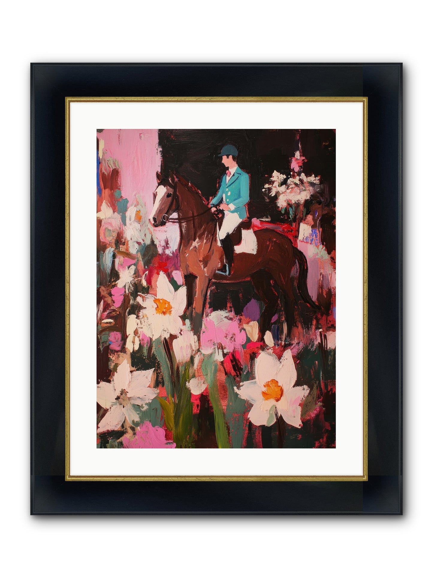 Ancestral Whisper Framed Print - Wide Black w/Gold 18x24