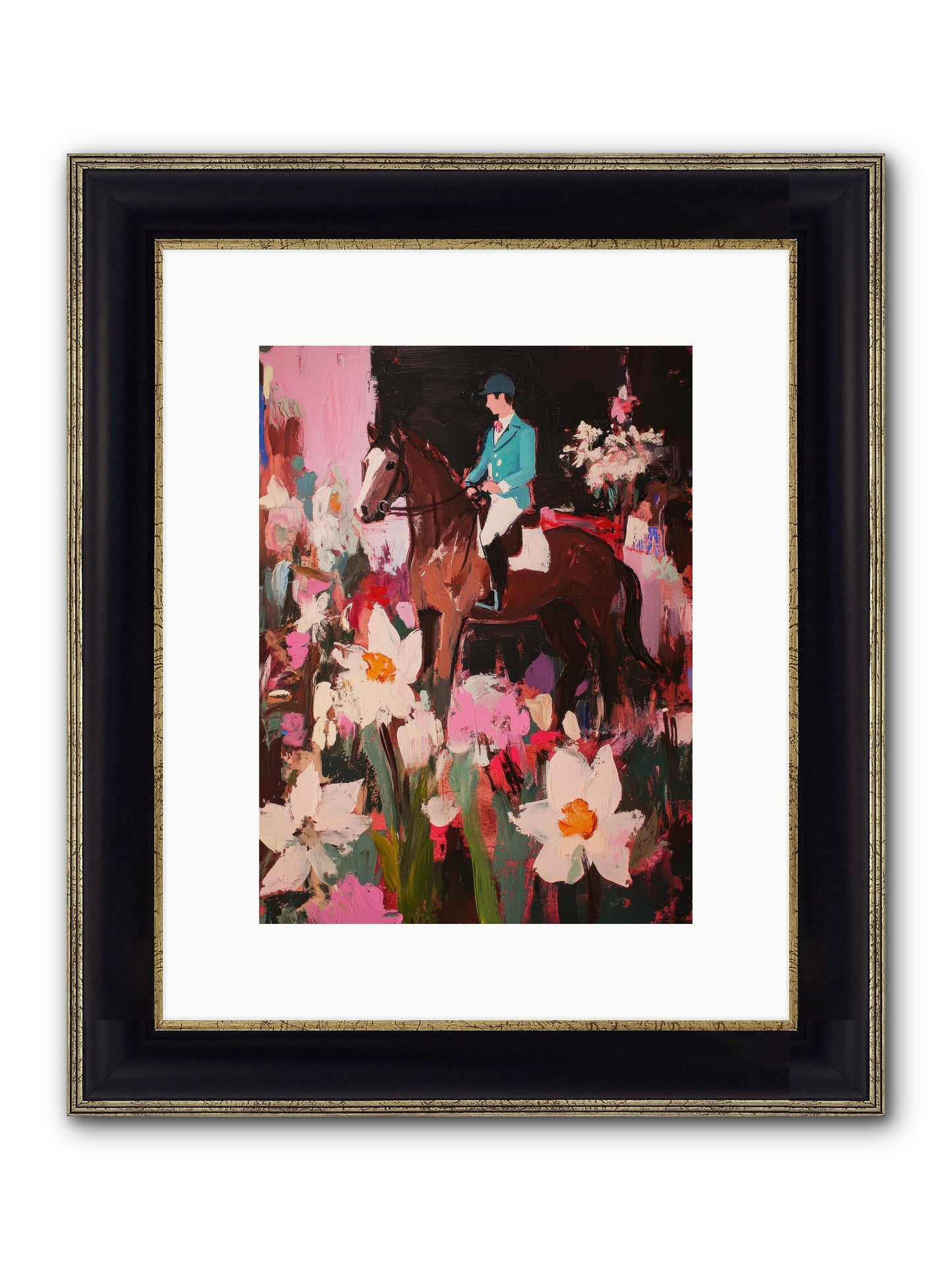 Ancestral Whisper Framed Print - Black & Gold 9x12