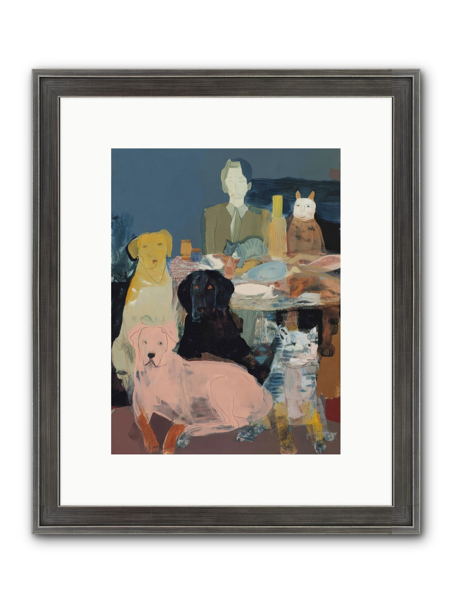 Anchored Framed Print - Slimwoods Black/Silver 9x12
