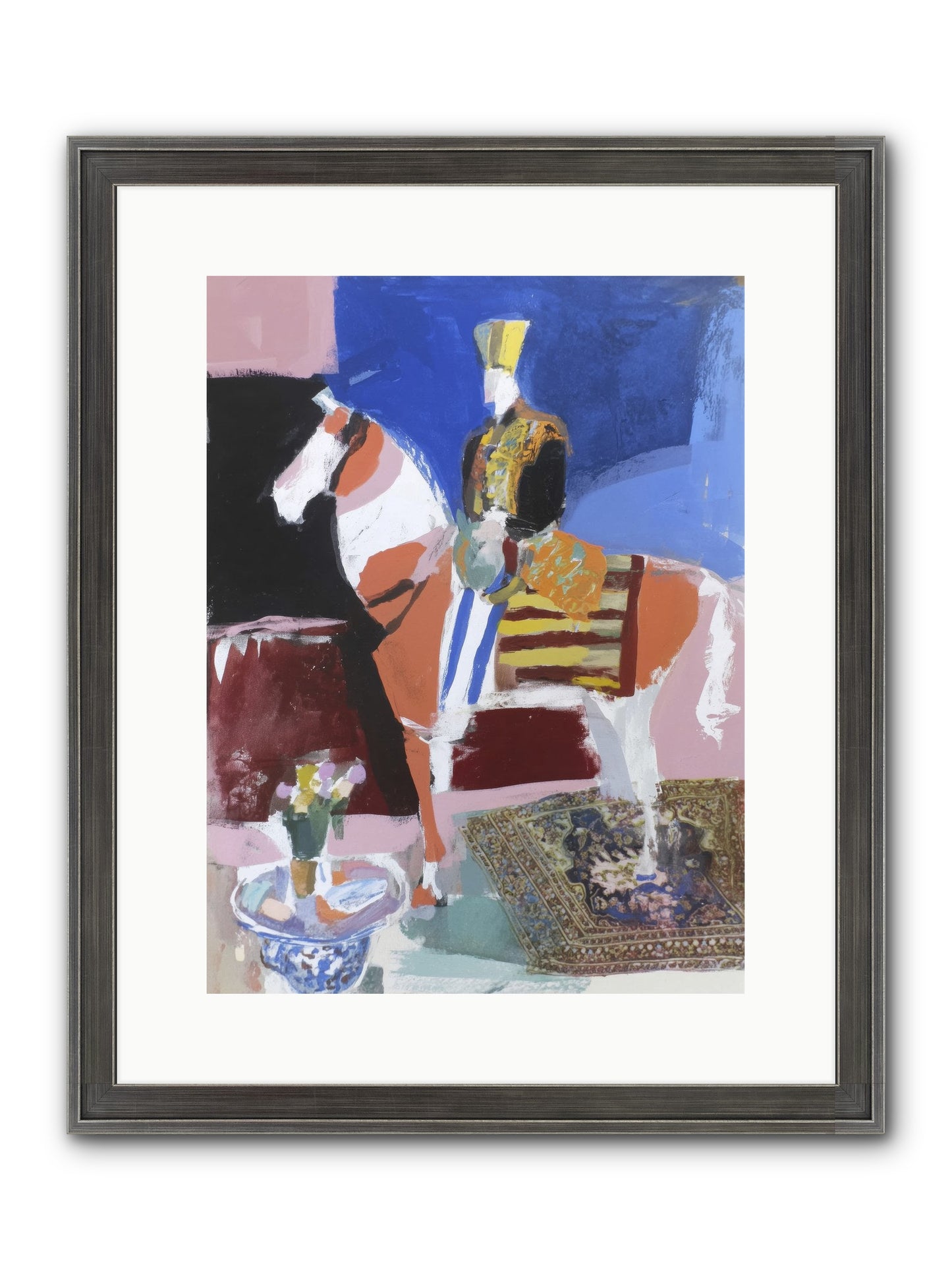 Ancient Equestrian Framed Print - Slimwoods Black/Silver 12x16