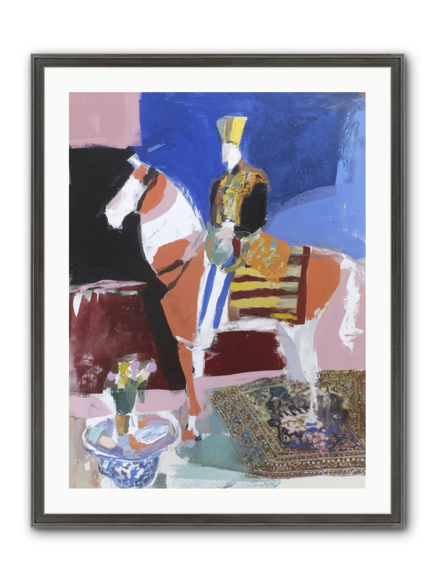 Ancient Equestrian Framed Print - Slimwoods Black/Silver 24x32
