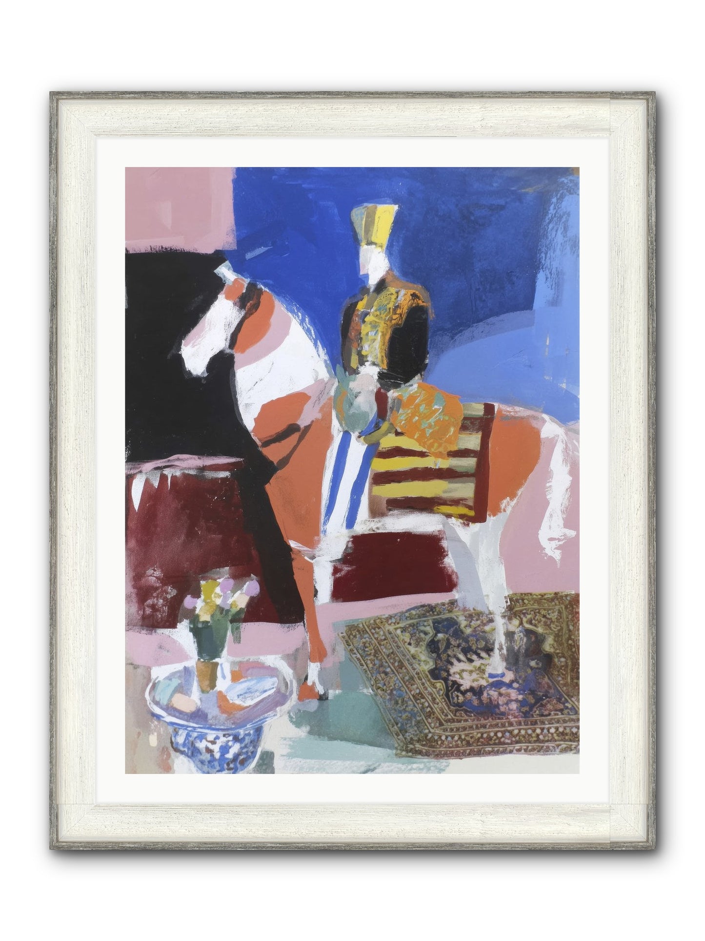 Ancient Equestrian Framed Print - Driftwood White 30x40