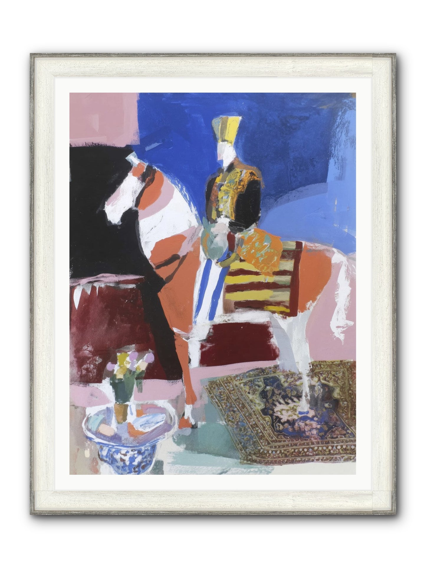 Ancient Equestrian Framed Print - Driftwood White 36x48