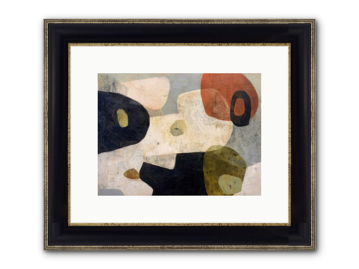 Ancient Future Framed Print - Black & Gold 12x9