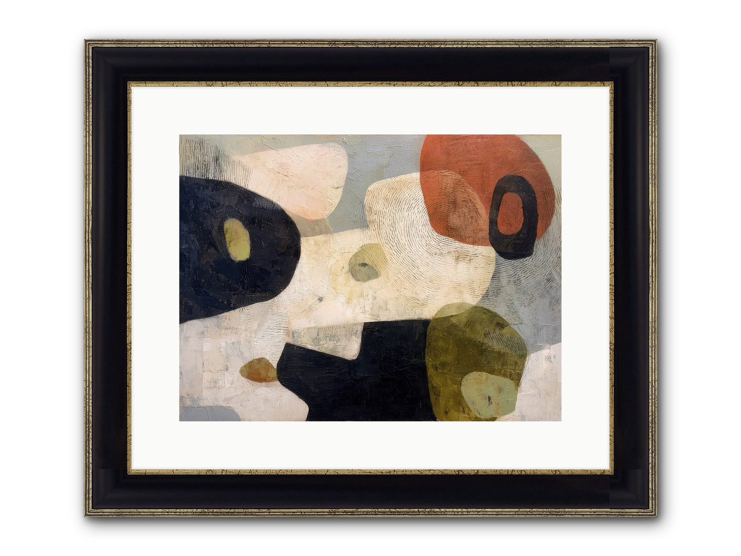 Ancient Future Framed Print - Black & Gold 16x12