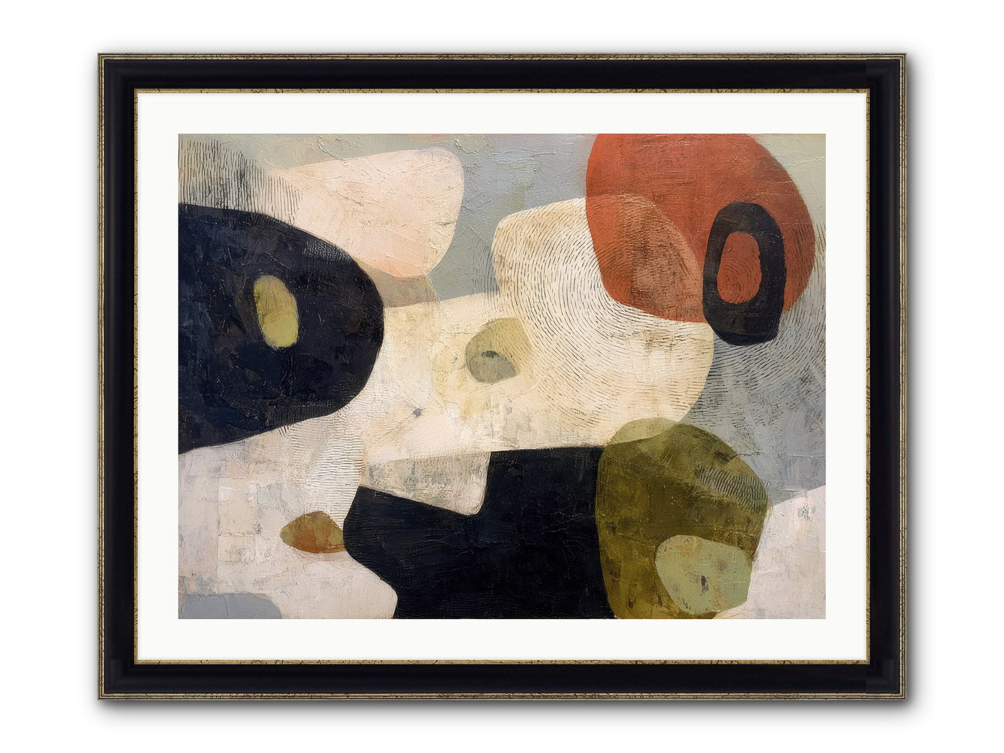 Ancient Future Framed Print - Black & Gold 32x24