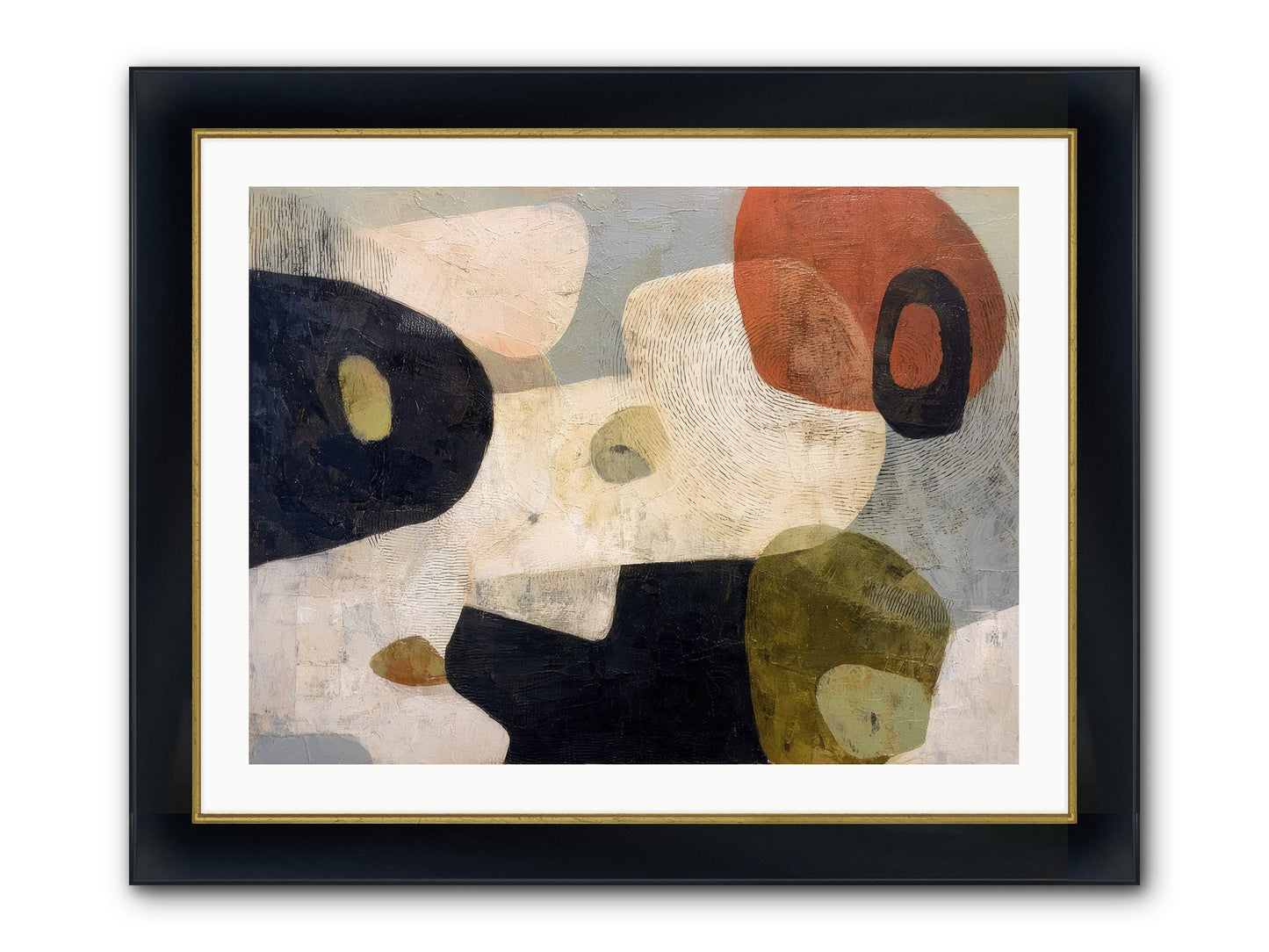 Ancient Future Framed Print - Wide Black w/Gold 32x24