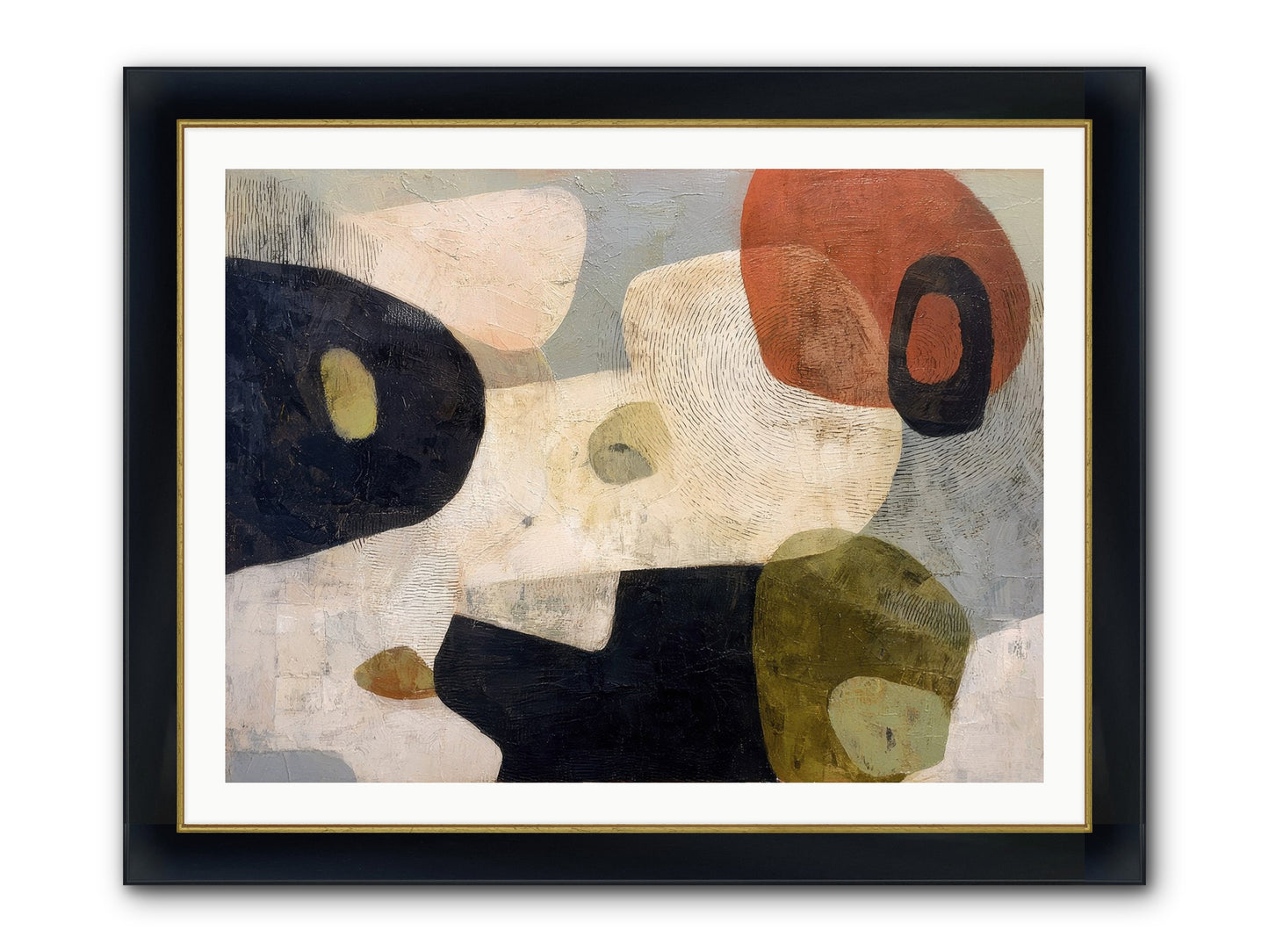 Ancient Future Framed Print - Wide Black w/Gold 40x30