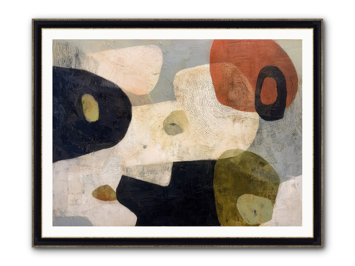 Ancient Future Framed Print - Black & Gold 48x36