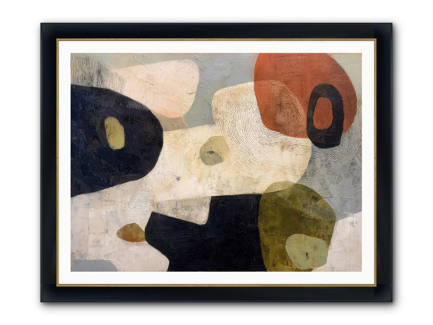 Ancient Future Framed Print - Wide Black w/Gold 48x36