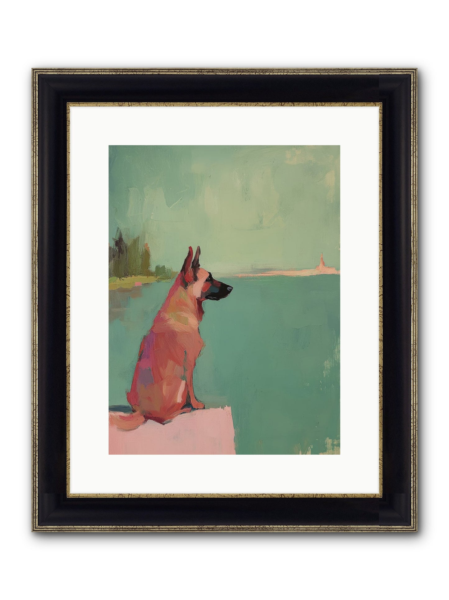 Ancient Mariner Framed Print - Black & Gold 12x16