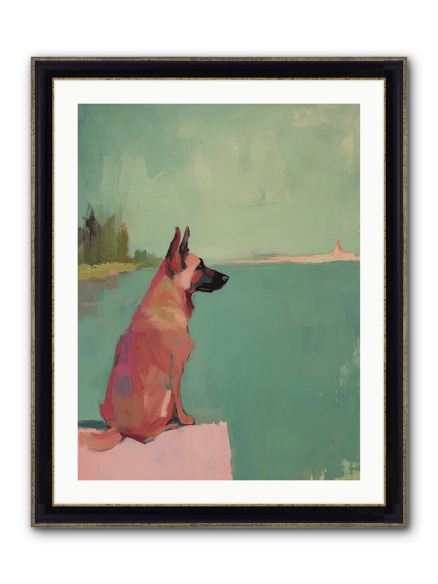 Ancient Mariner Framed Print - Black & Gold 24x32