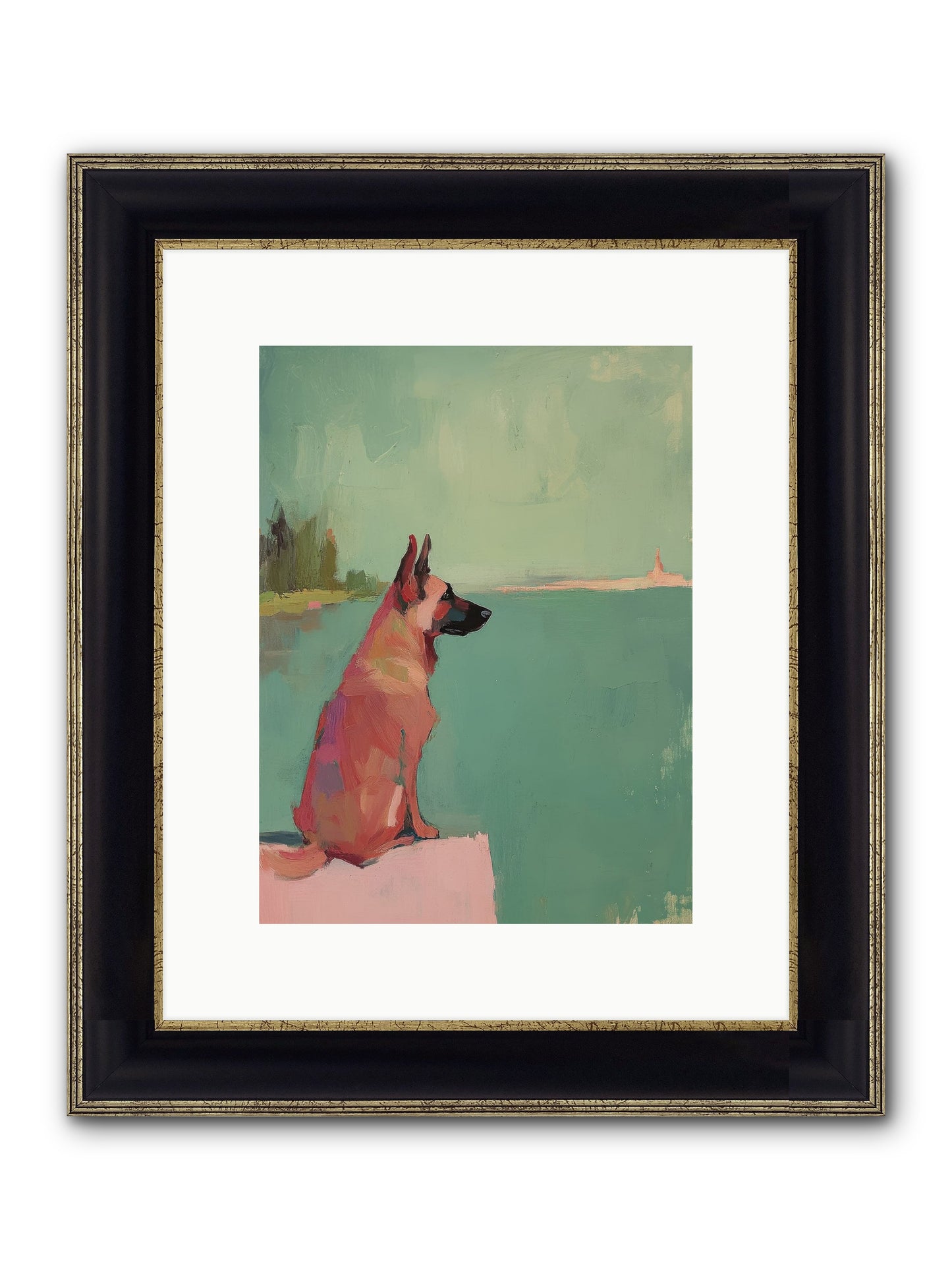 Ancient Mariner Framed Print - Black & Gold 9x12
