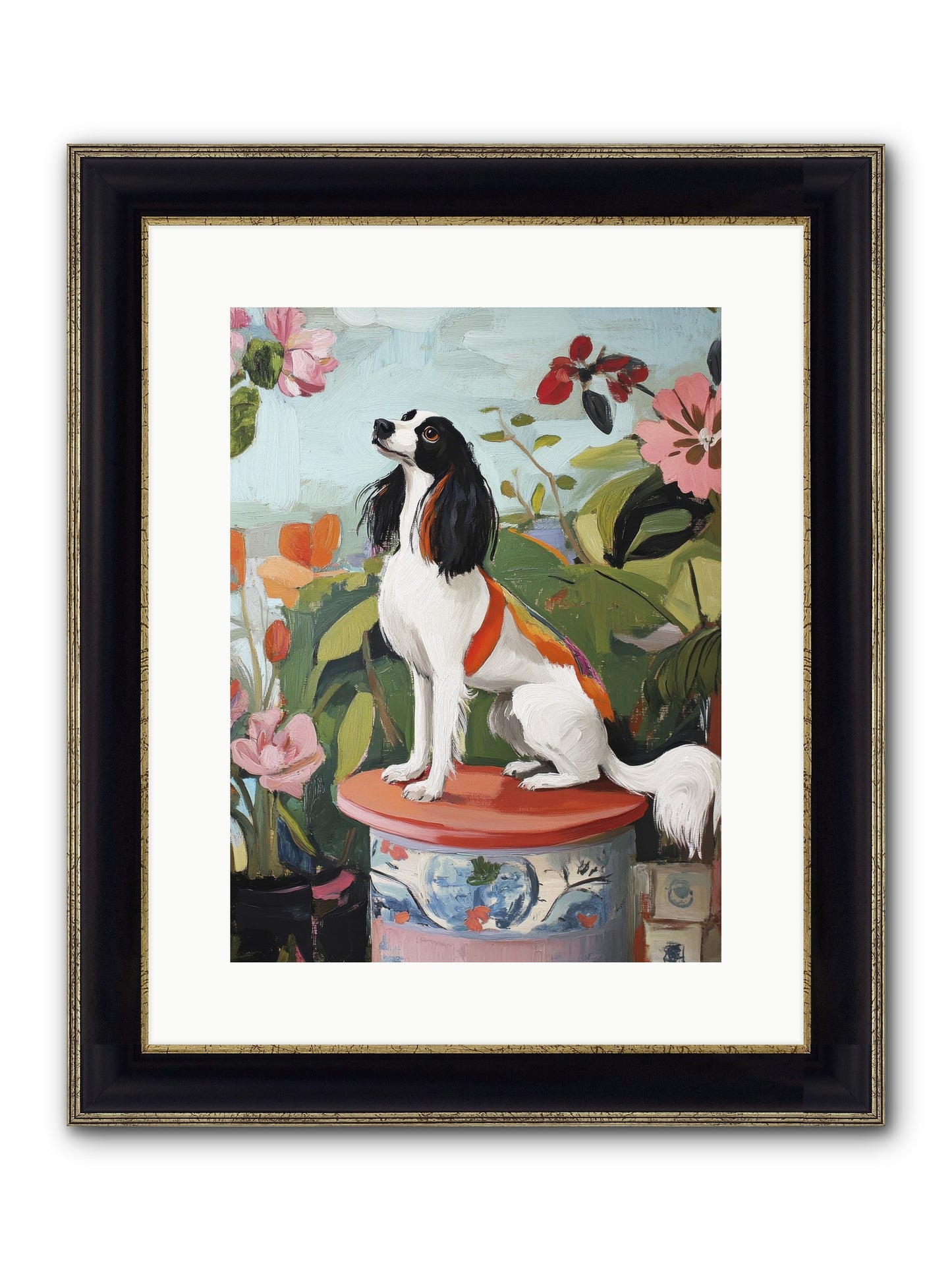 Angel In Disguise Framed Print - Black & Gold 12x16