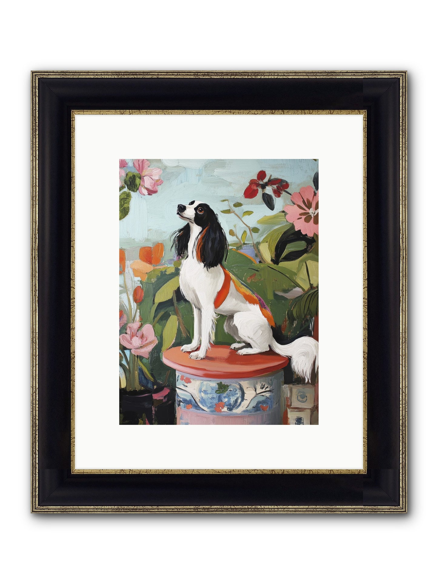 Angel In Disguise Framed Print - Black & Gold 9x12