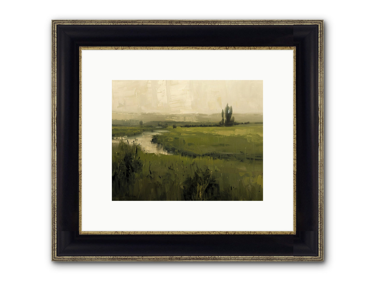 Anthology Of Echoes Framed Print - Black & Gold 10x8