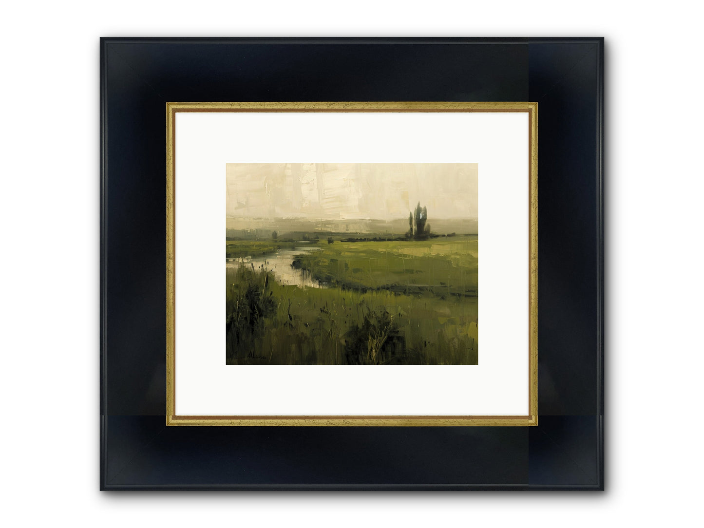 Anthology Of Echoes Framed Print - Wide Black w/Gold 10x8
