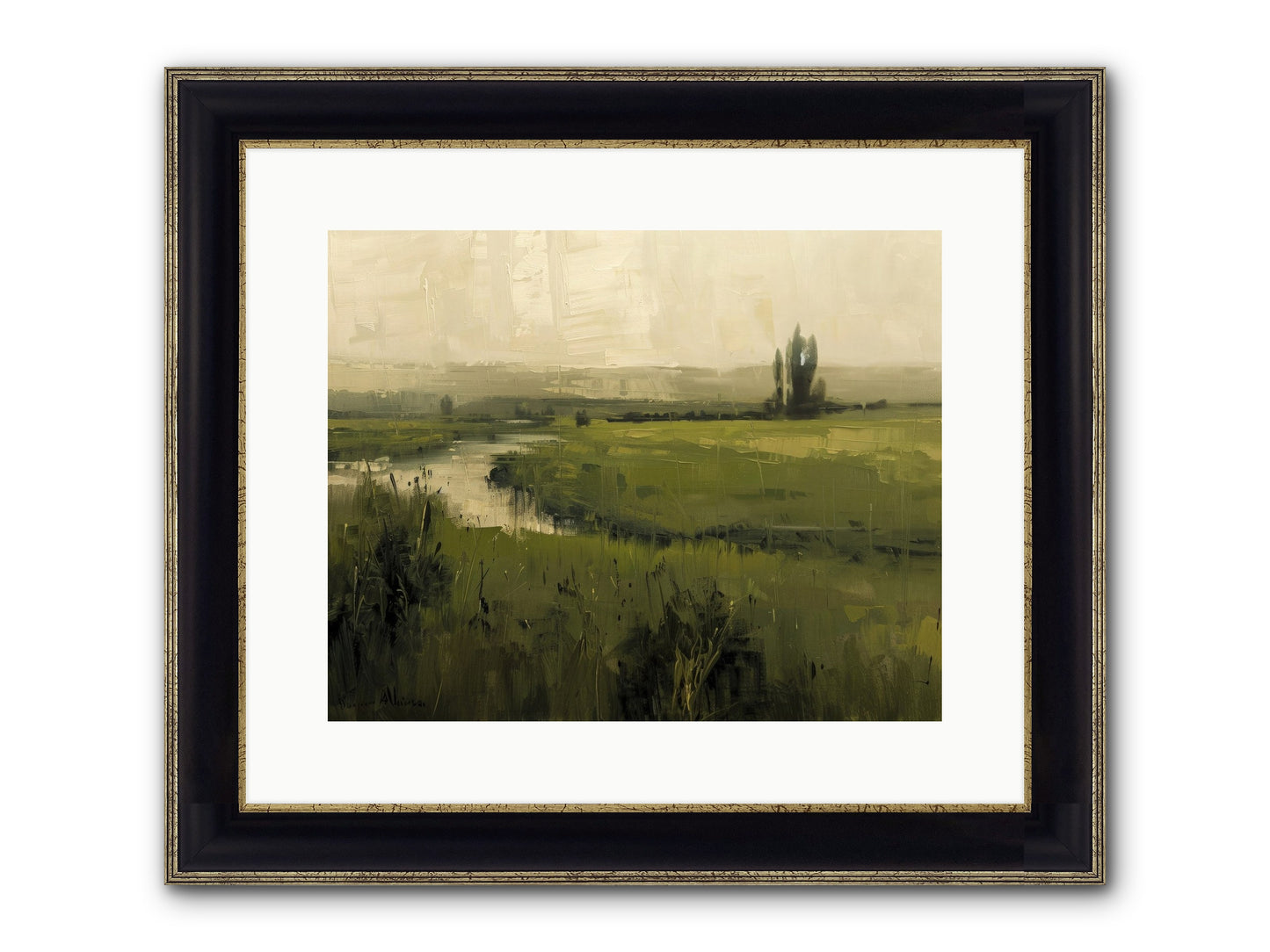 Anthology Of Echoes Framed Print - Black & Gold 15x12